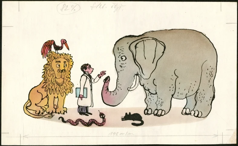 Obrázek Ilustrace - Zajíc a sovy