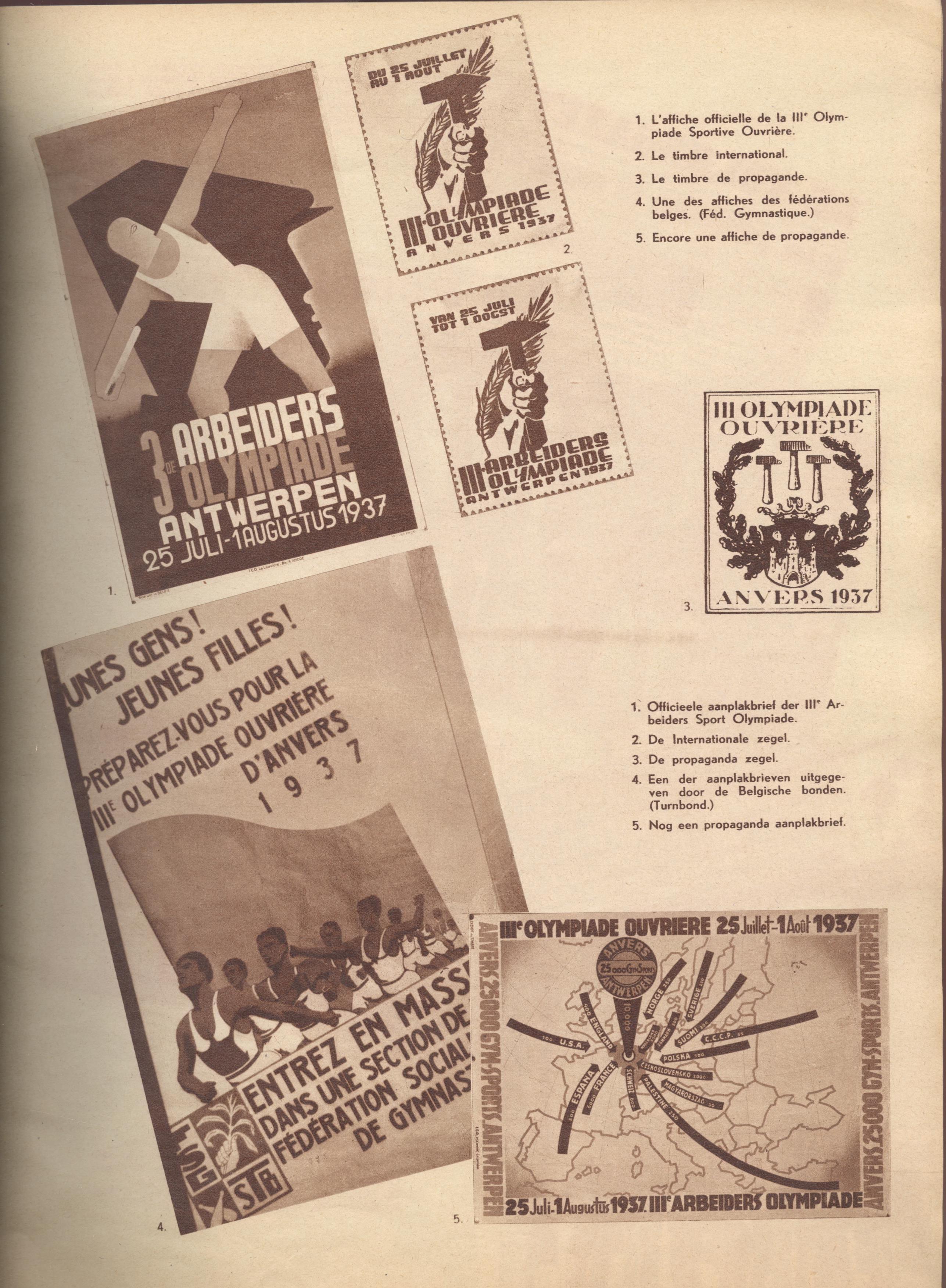 Náhledový obrázek III. Mezinárodní dělnická olympiáda. Antverpy 1937 - 2