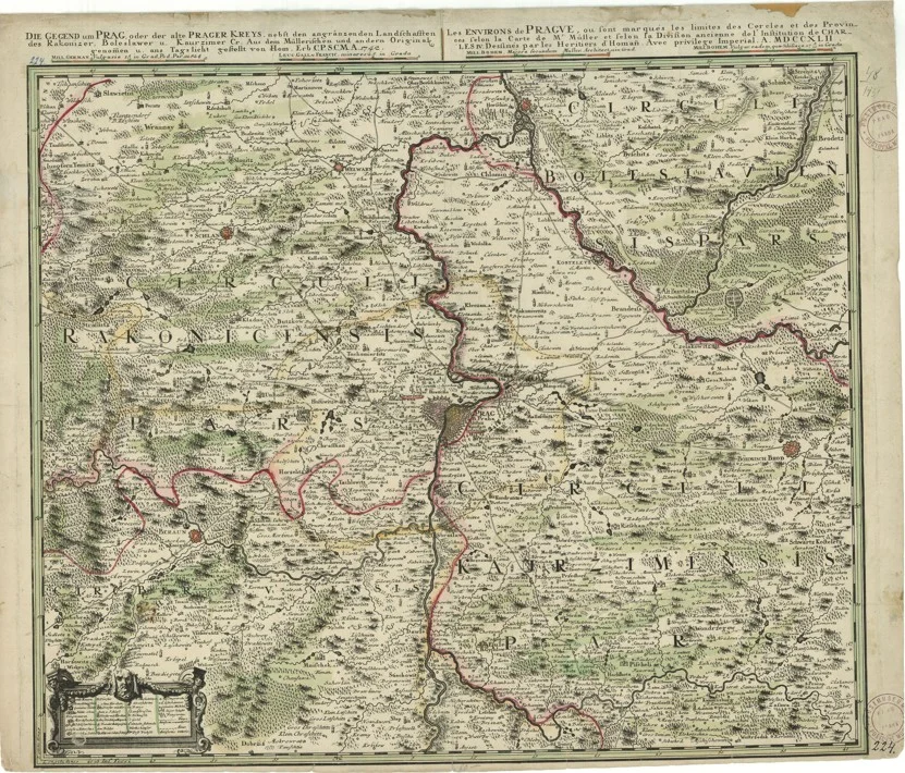 Náhledový obrázek předmětu Místopisná kolorovaná mapa