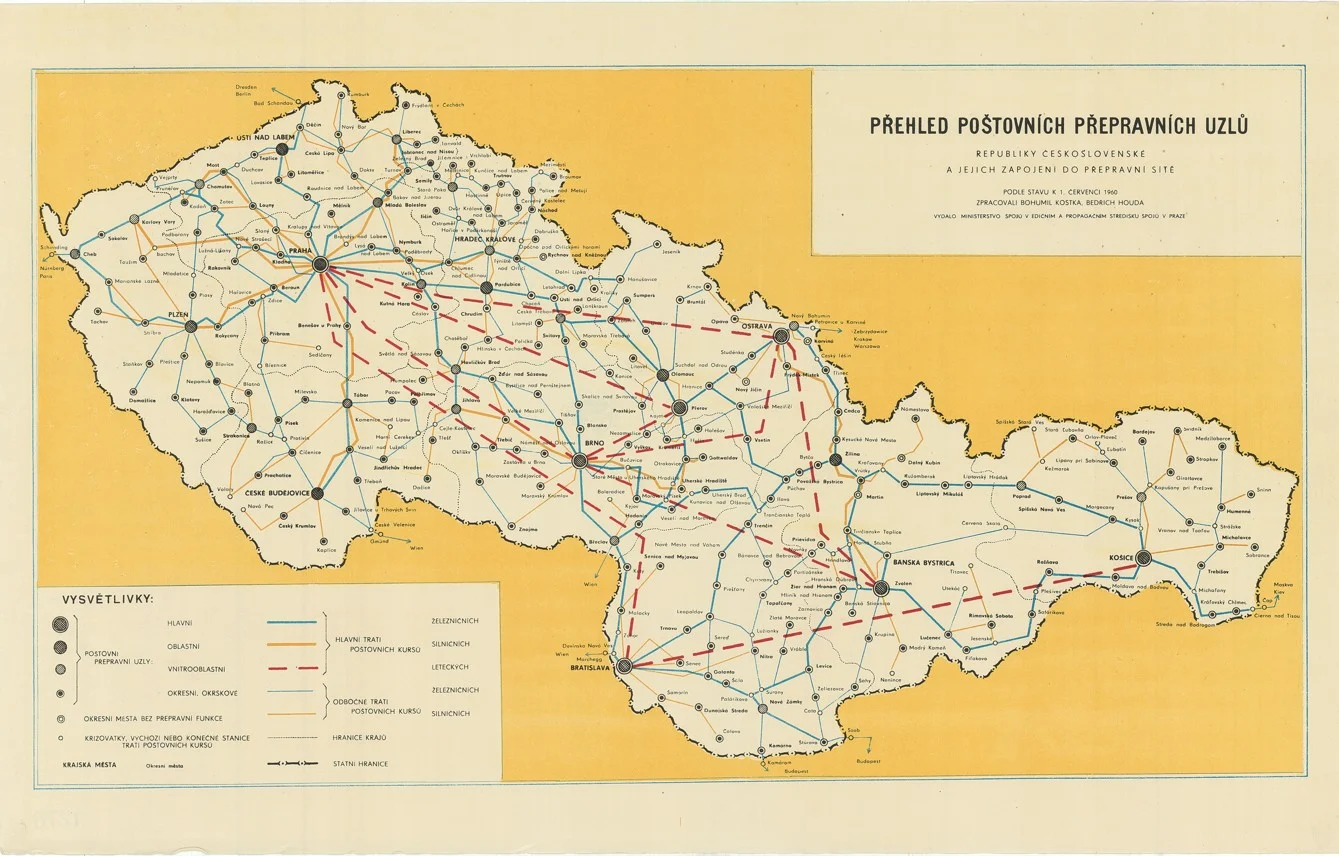 Náhledový obrázek předmětu Přehled poštovních přepravních uzlů