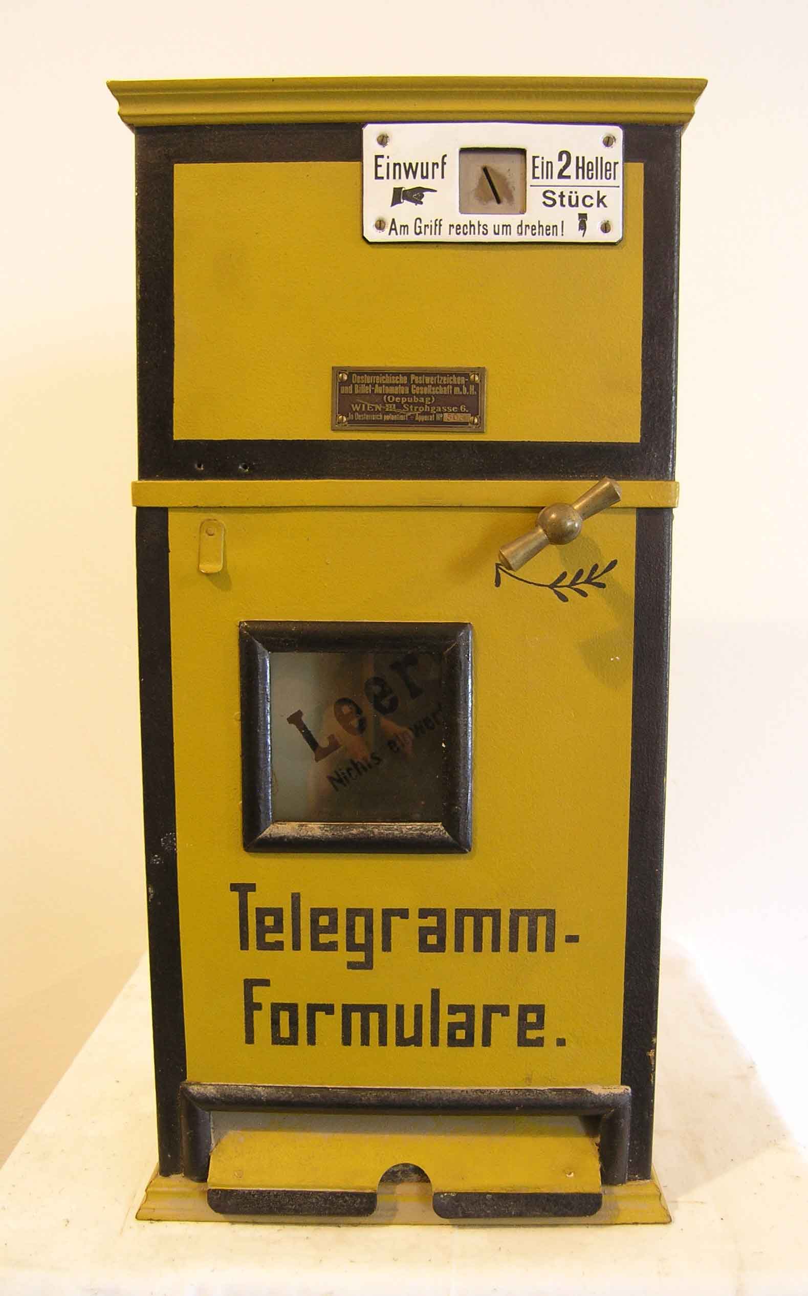 Náhledový obrázek Automat na telegrafní blankety - 2