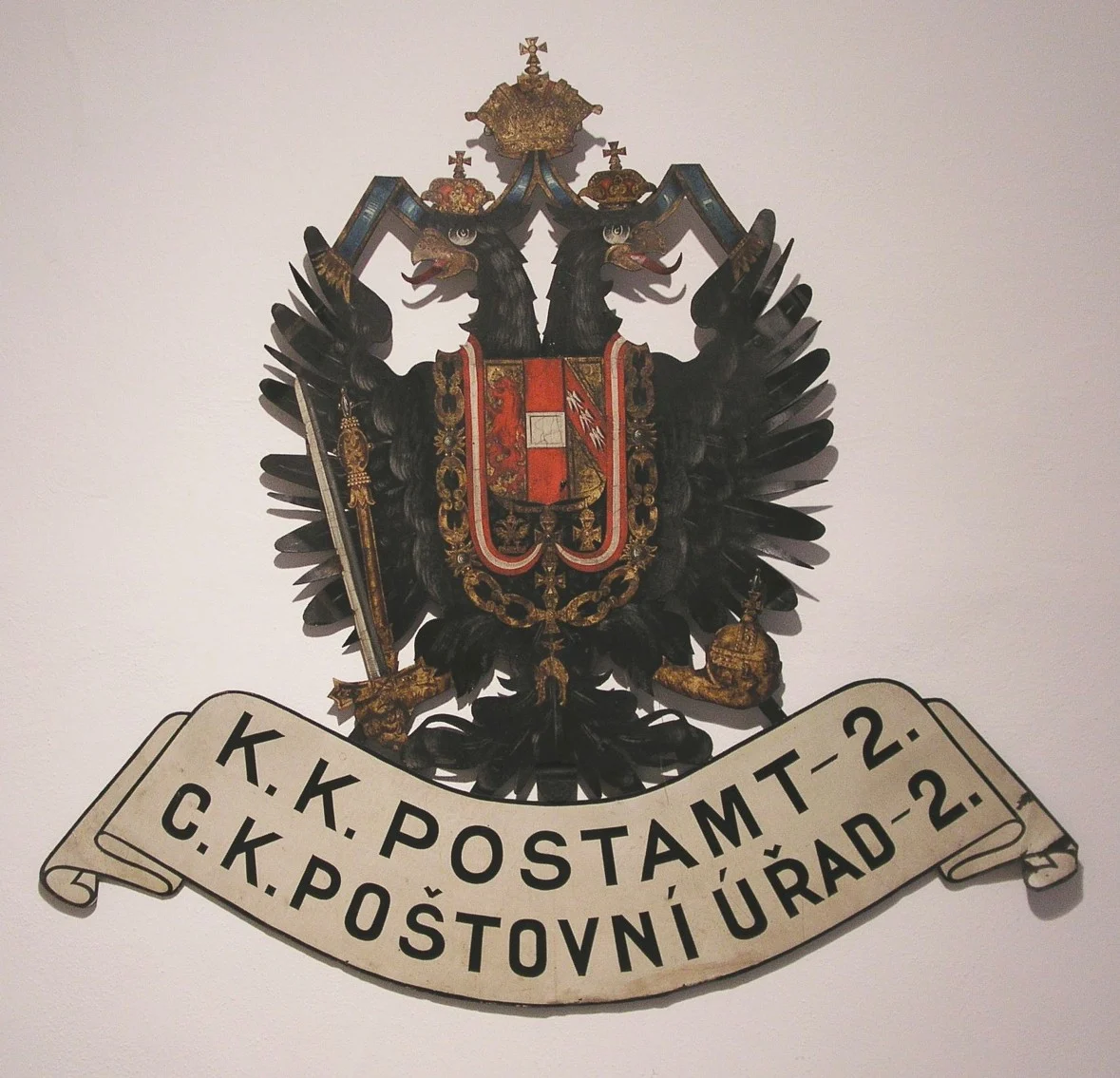 Náhledový obrázek předmětu C. k. rakouský poštovní štít plechový