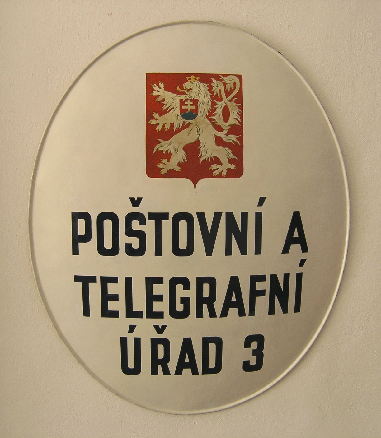 Náhledový obrázek Prvorepublikový poštovní štít první velikosti - 1
