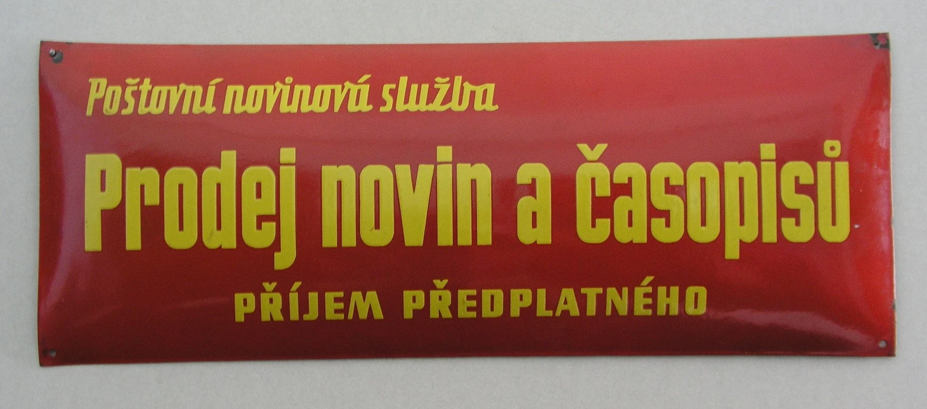 Náhledový obrázek předmětu Vývěsní štít Poštovní novinové služby (PNS)