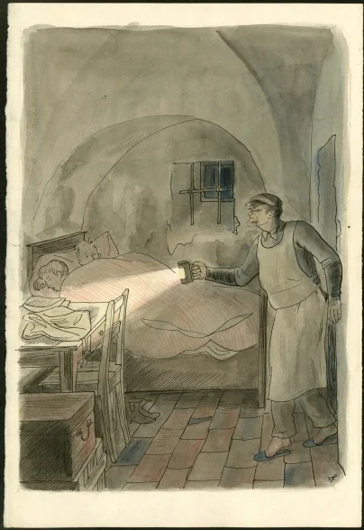 Obrázek Studie k ilustraci - U snědeného krámu