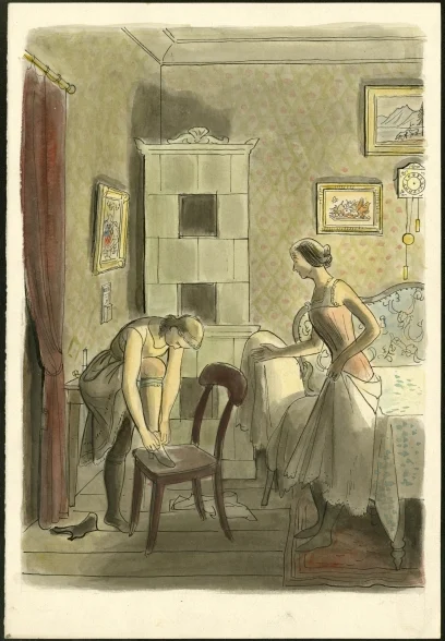 Obrázek Studie k ilustraci - U snědeného krámu