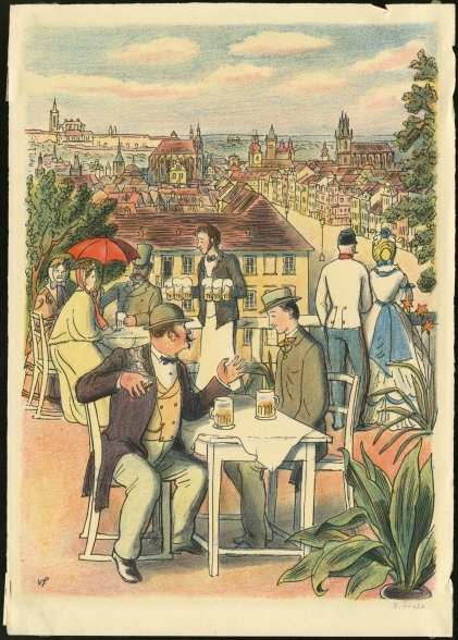 Náhledový obrázek Ilustrace - U snědeného krámu - 1