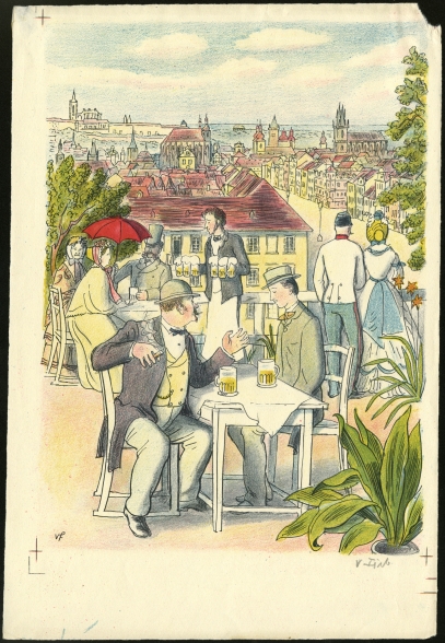 Náhledový obrázek Ilustrace - U snědeného krámu - 1