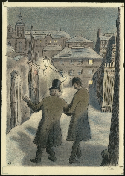 Náhledový obrázek Ilustrace - U snědeného krámu - 1