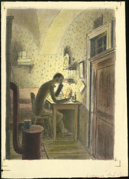 Náhledový obrázek Ilustrace - U snědeného krámu - 1