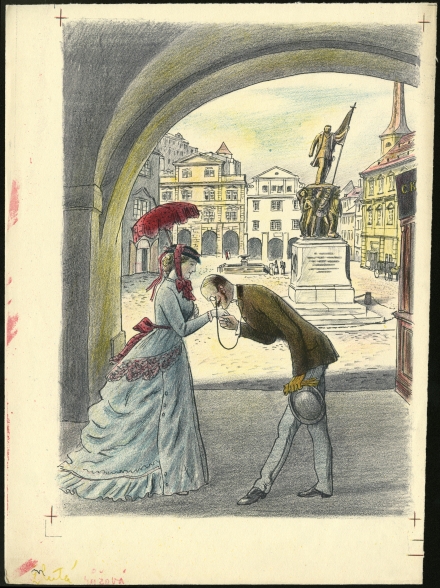 Náhledový obrázek Ilustrace - U snědeného krámu - 1