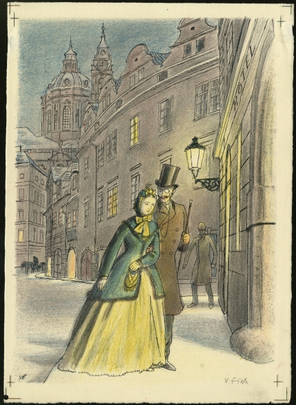 Náhledový obrázek Ilustrace - U snědeného krámu - 1