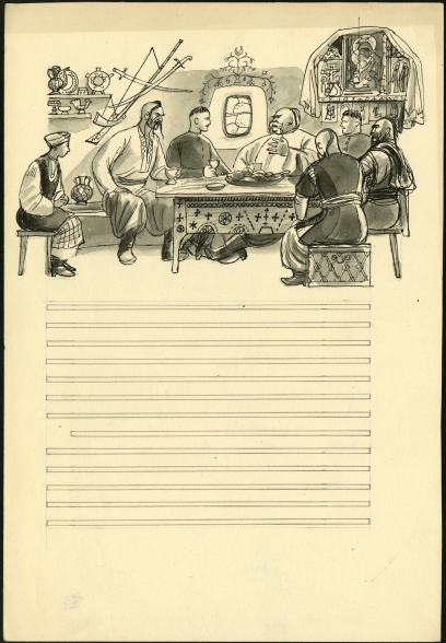 Náhledový obrázek Studie k ilustraci - Taras Bulba - 1