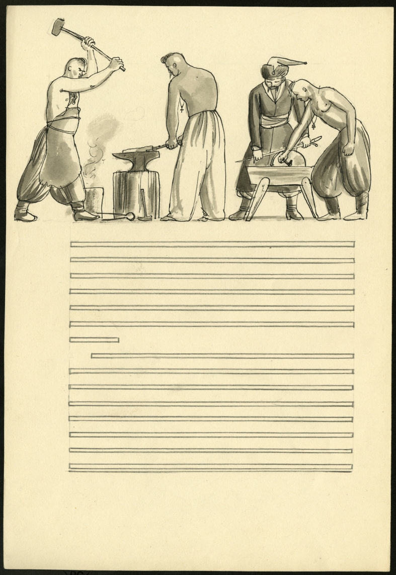 Náhledový obrázek Studie k ilustraci - Taras Bulba - 1