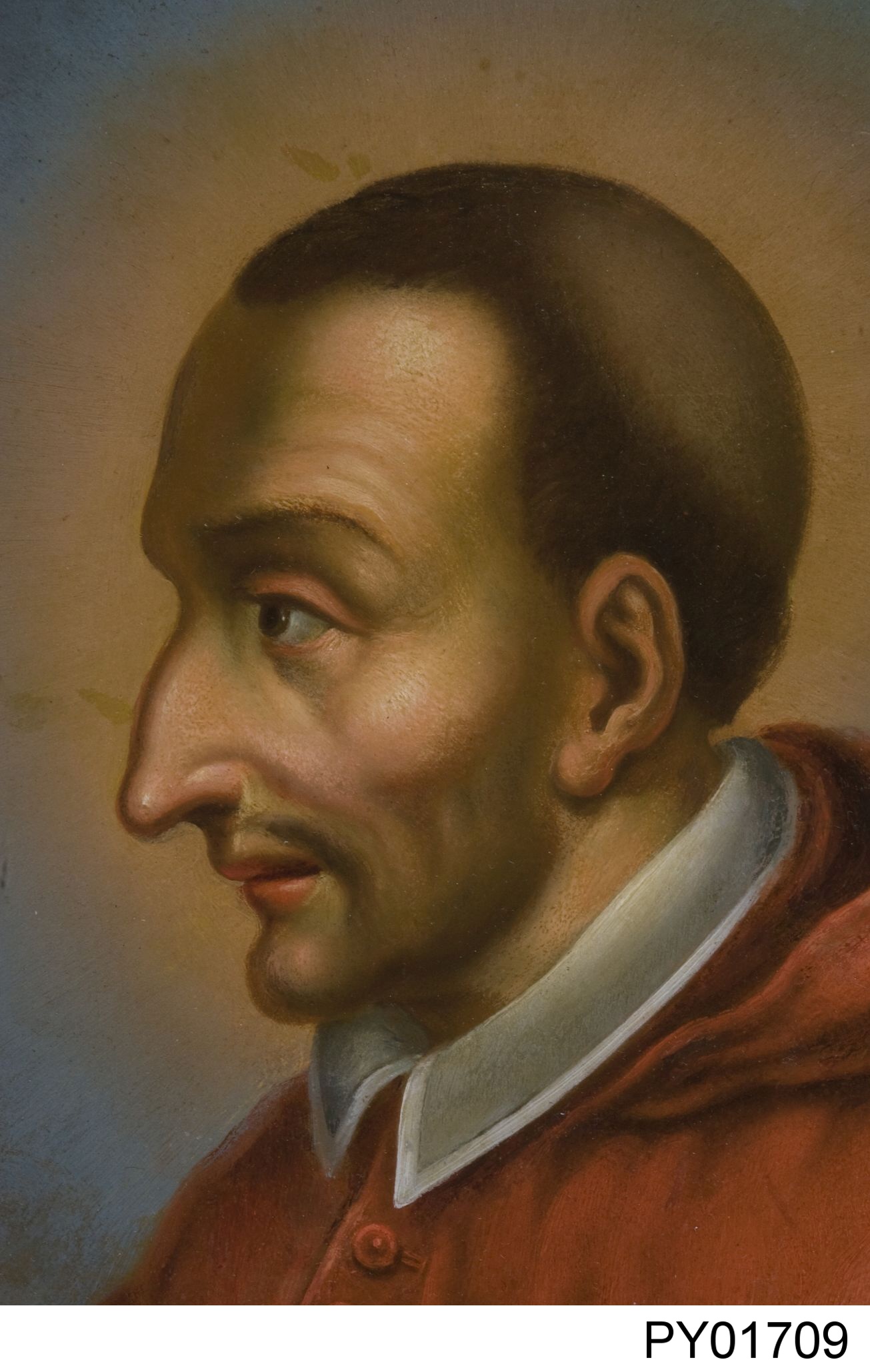 Náhledový obrázek Malba, náboženský námět, sv. Karel Boromejský - 2