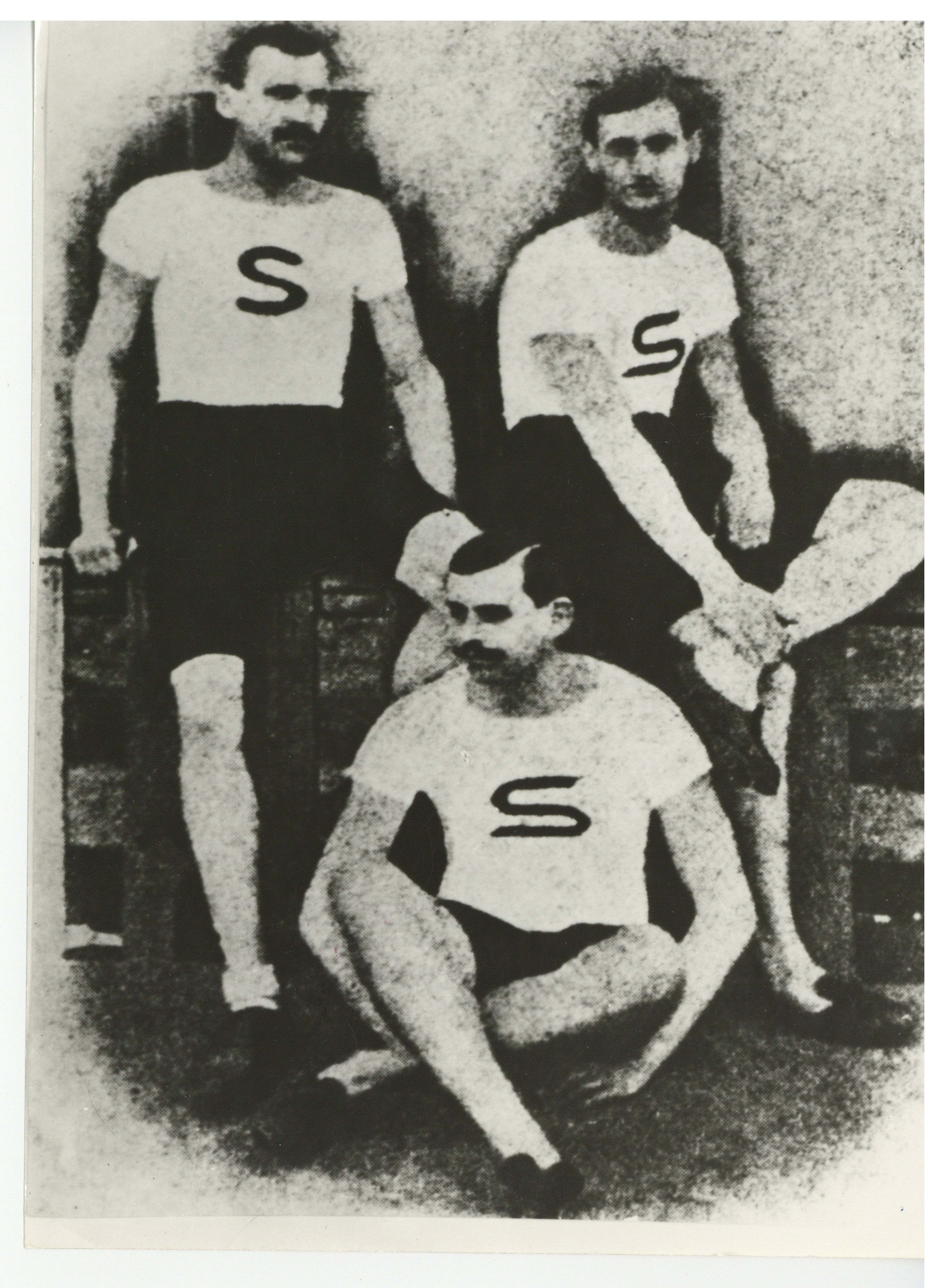 Náhledový obrázek Atleti František Janda Suk, Oldřich Pukl a Karel Nedvěd - 1