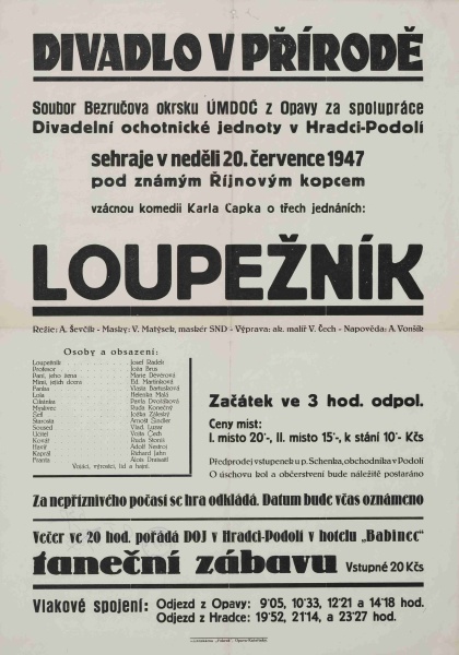 Náhledový obrázek Divadelní plakát - 1