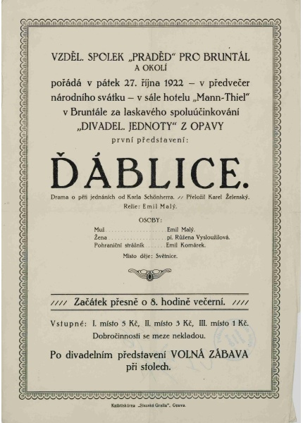 Náhledový obrázek Divadelní plakát - 1