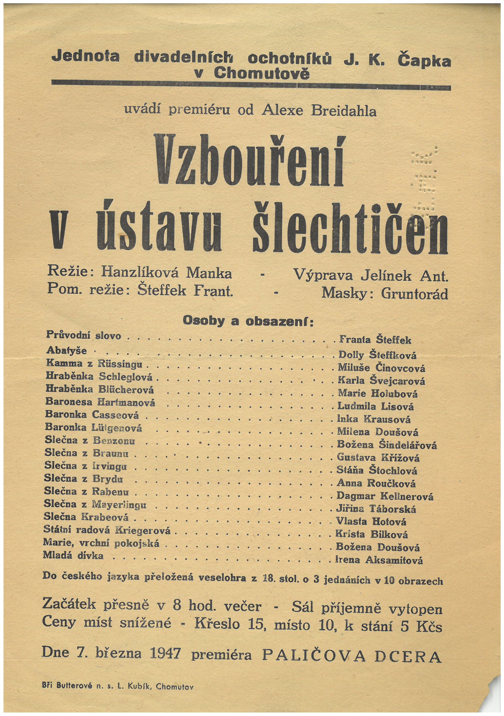 Náhledový obrázek divadelní program - 1