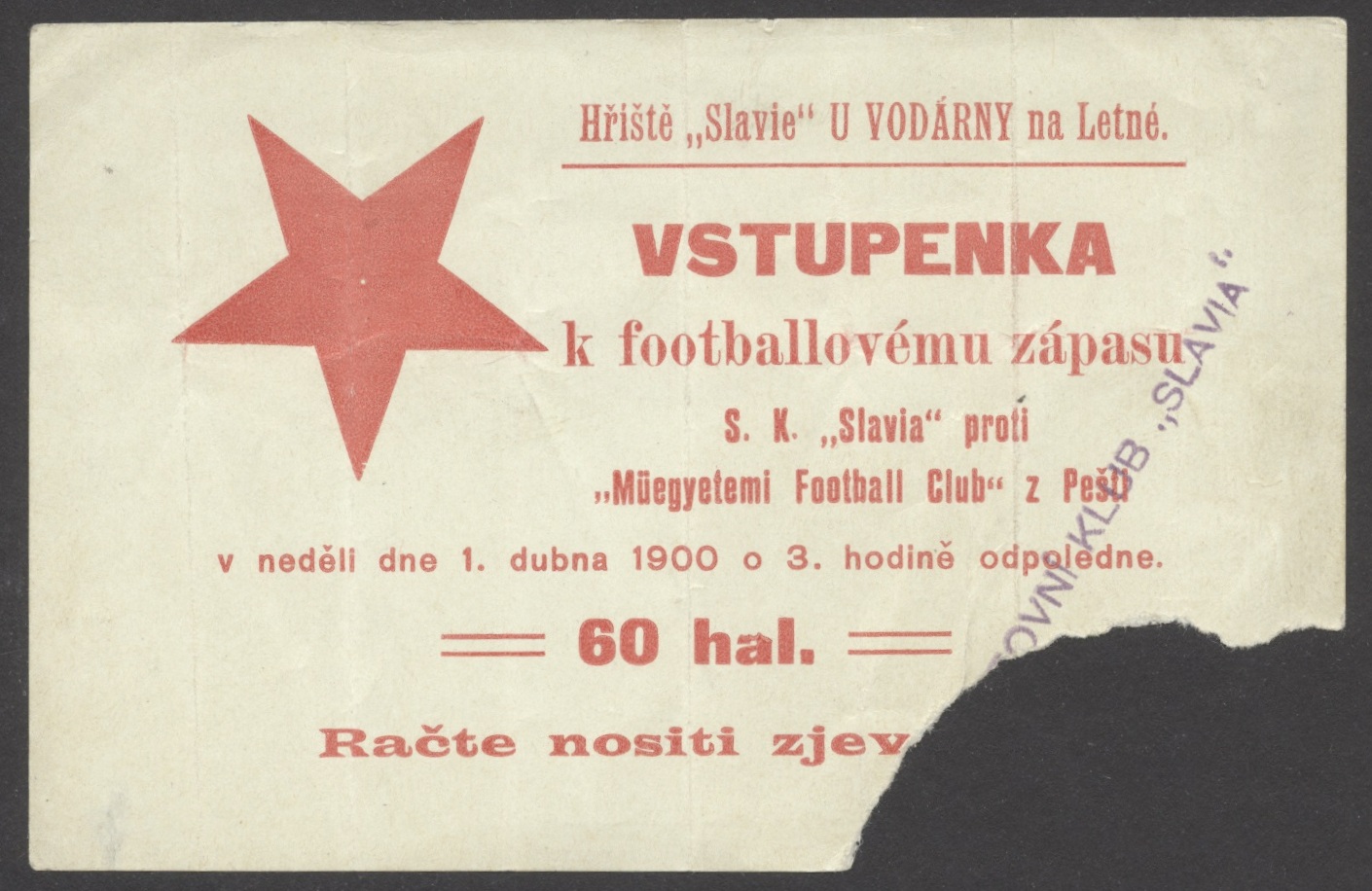 Náhledový obrázek Vstupenky na utkání S. K. Slavia - 1