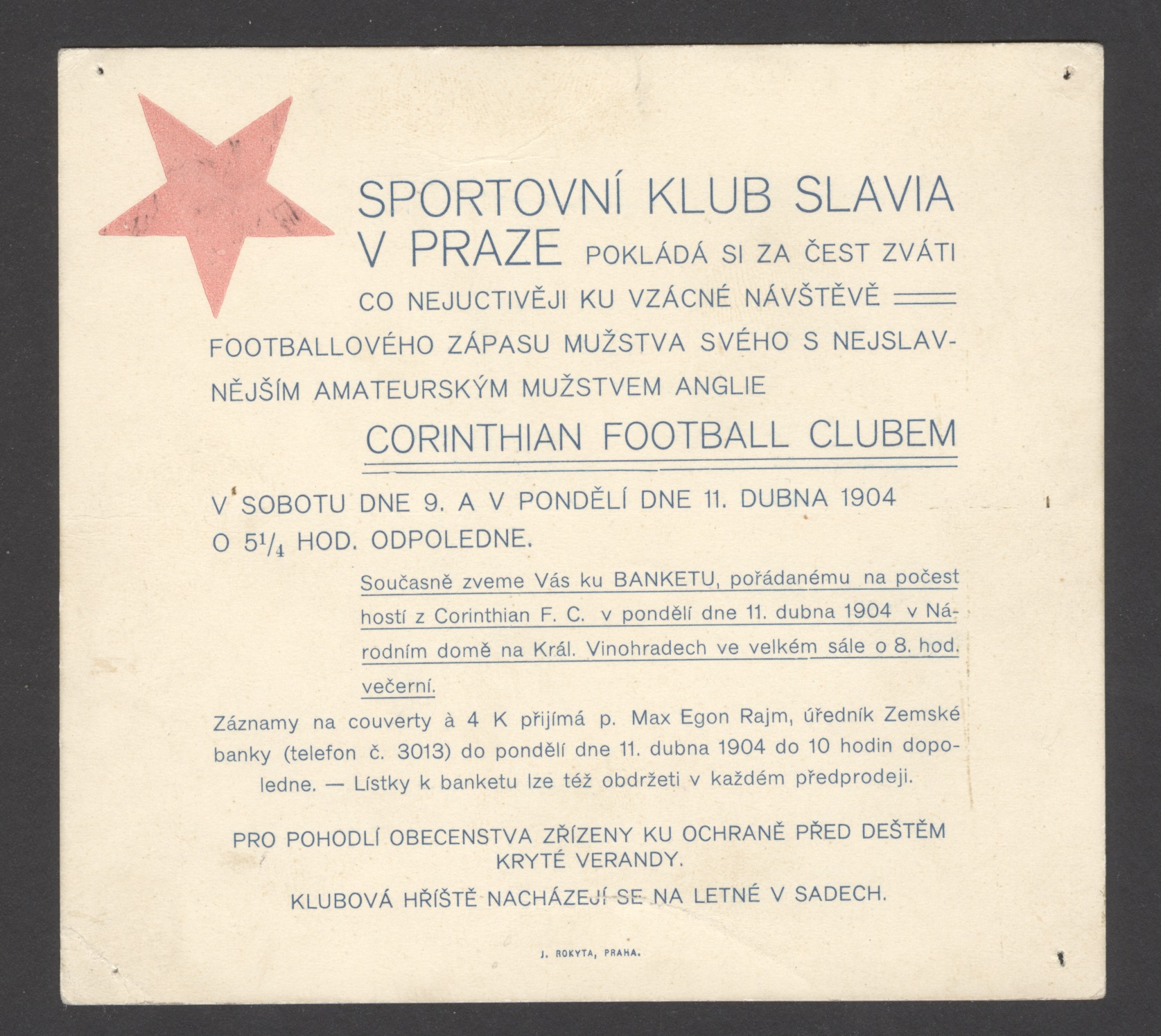 Náhledový obrázek Pozvánka ku footballovému zápasu - 1