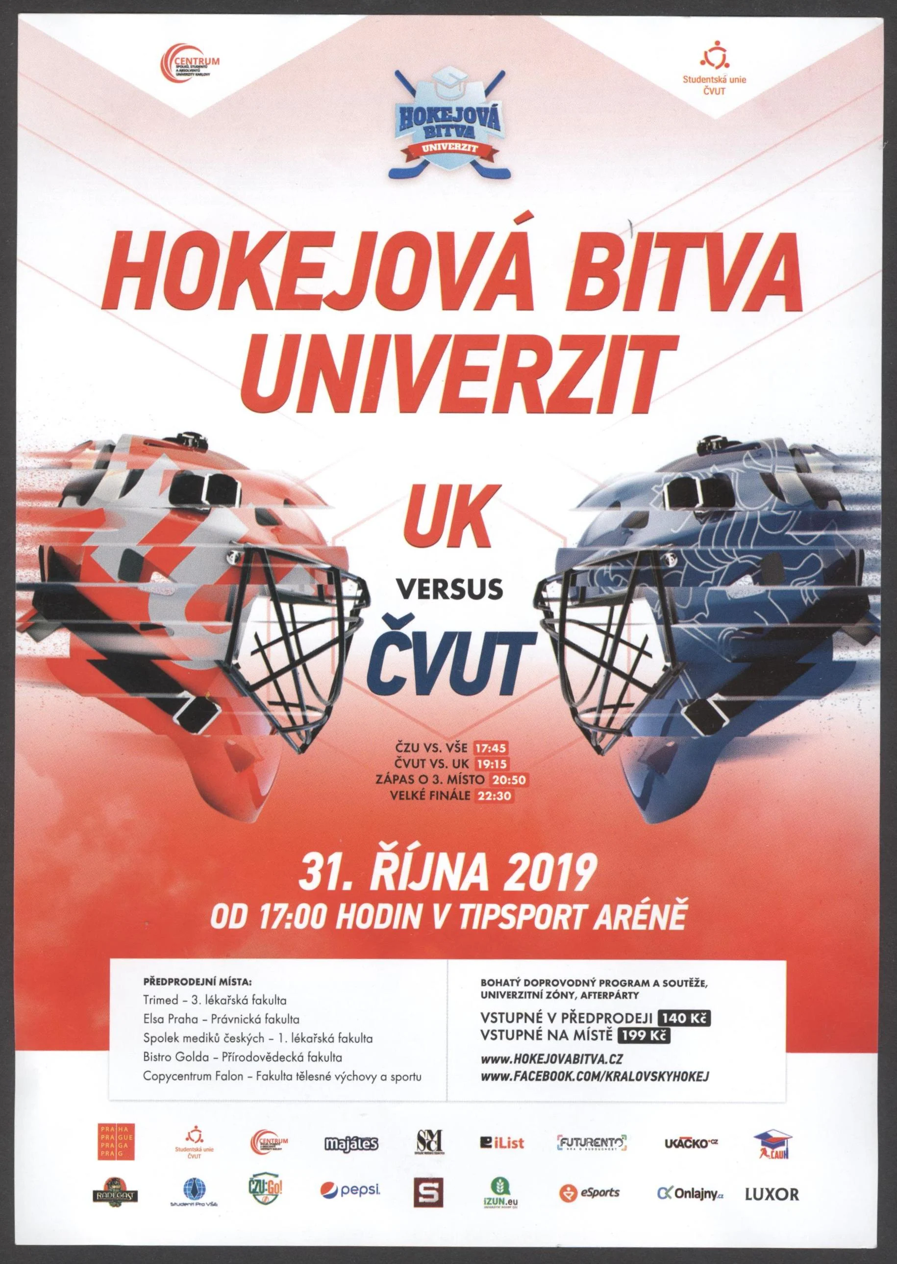 Náhledový obrázek předmětu Hokejová bitva UK x ČVUT