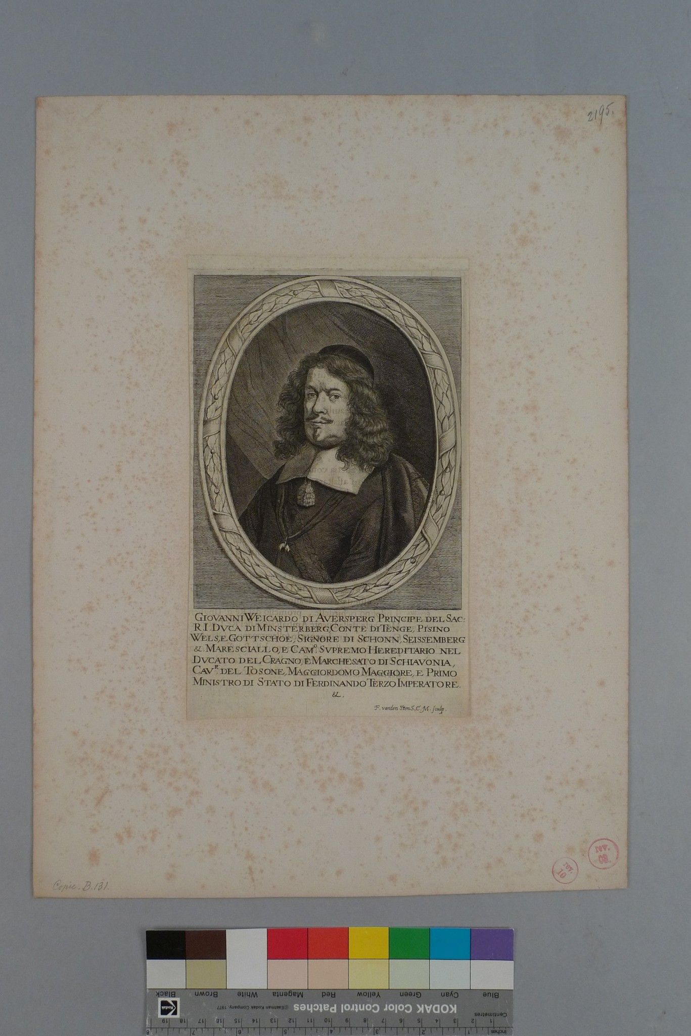 Náhledový obrázek Portrét Johann Weikhard von Auersperg (1615-1677) - 2