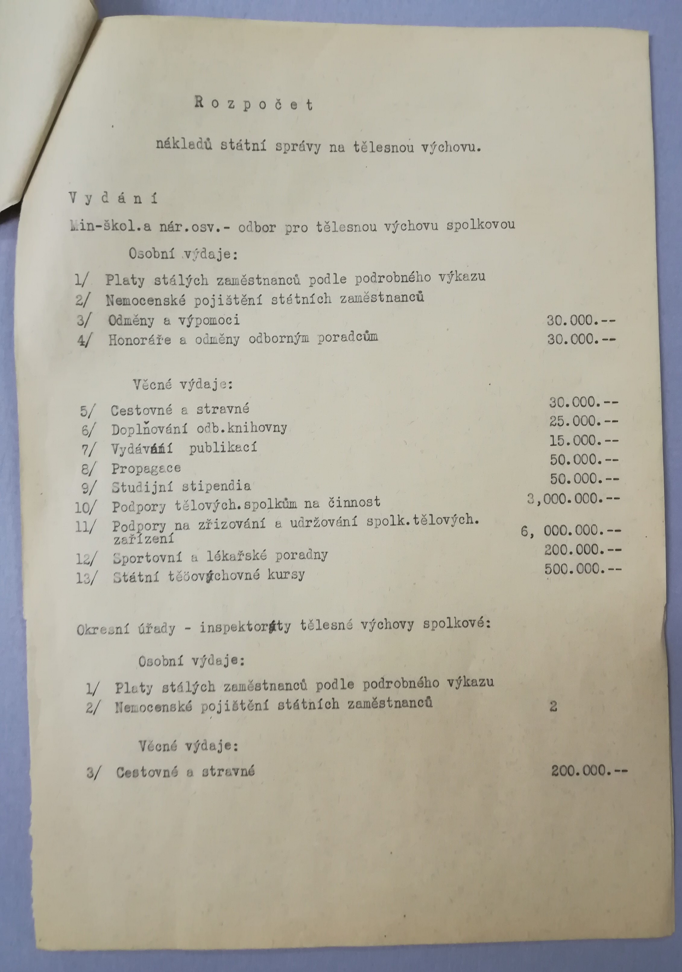 Náhledový obrázek Návrh organisace státní správy čsl. tělesné výchovy spolkové - 5