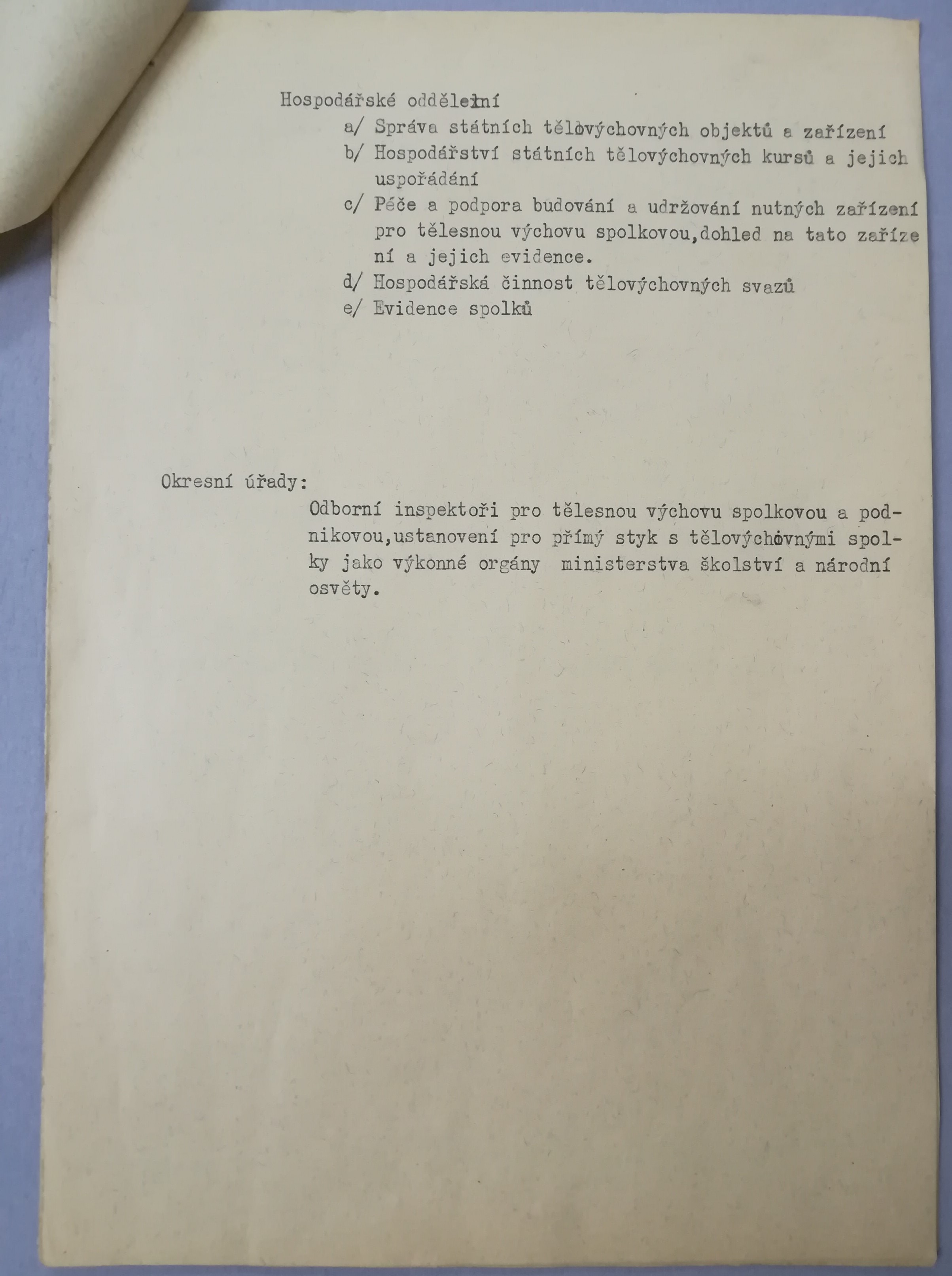 Náhledový obrázek Návrh organisace státní správy čsl. tělesné výchovy spolkové - 2