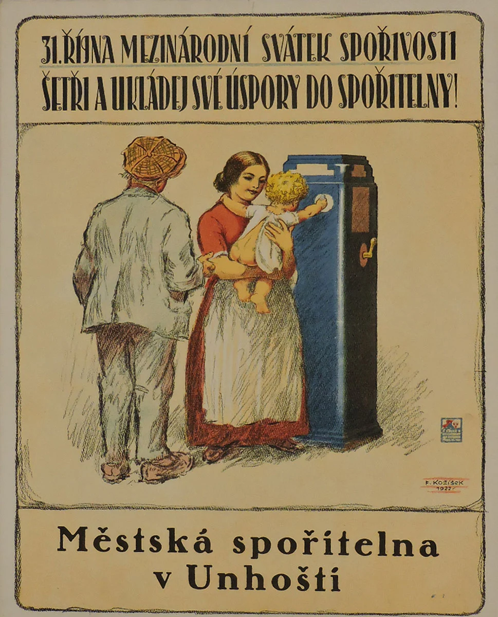 Obrázek Městská spořítelna v Unhošti - mezinárodní svátek spořivosti