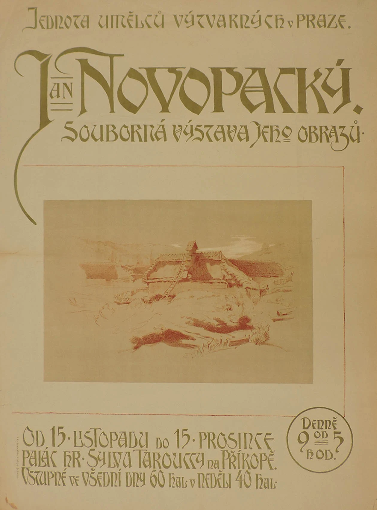 Obrázek Jan Novopacký, souborná výstava. Jednoty umělců výtvarných