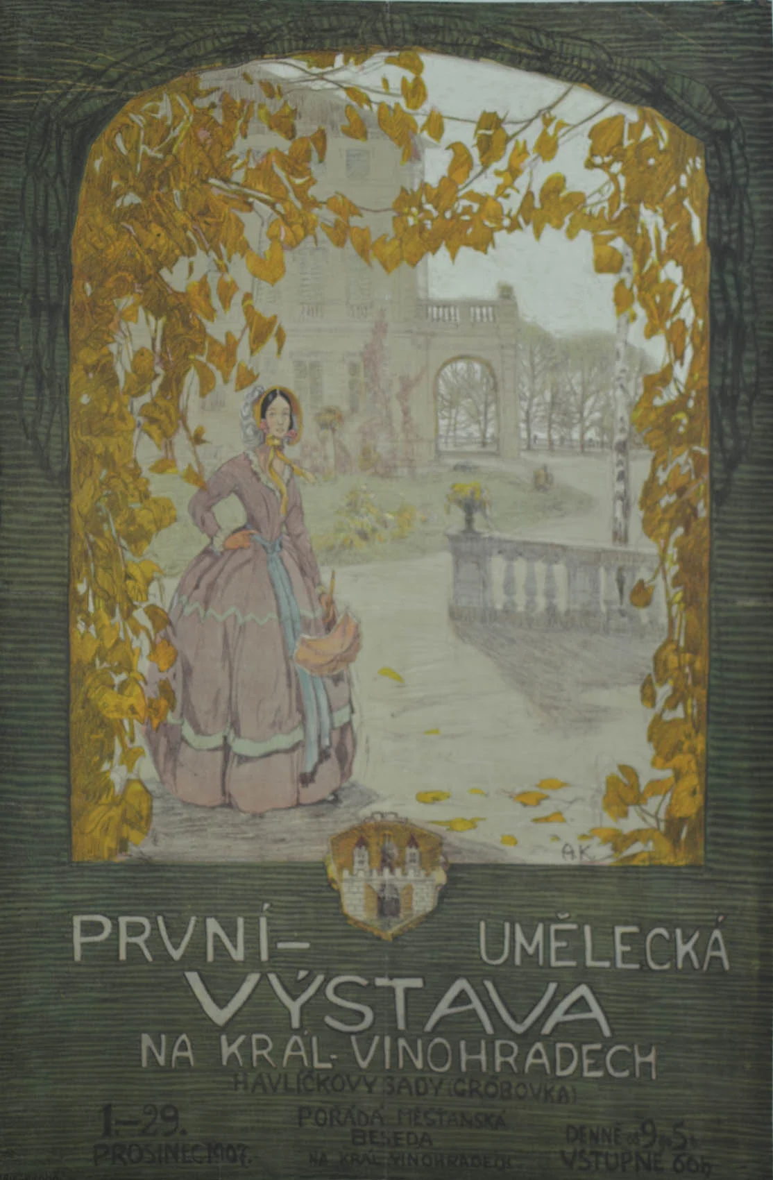 Obrázek První umělecká výstava na Královských Vinohradech, 1907