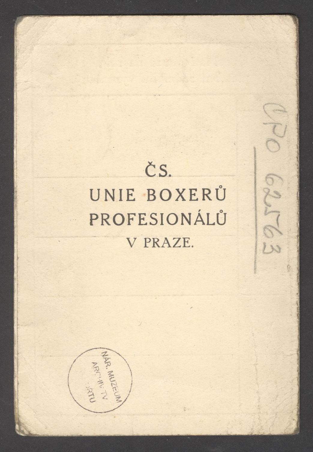 Náhledový obrázek Československá unie boxerů profesionálů v Praze - 3