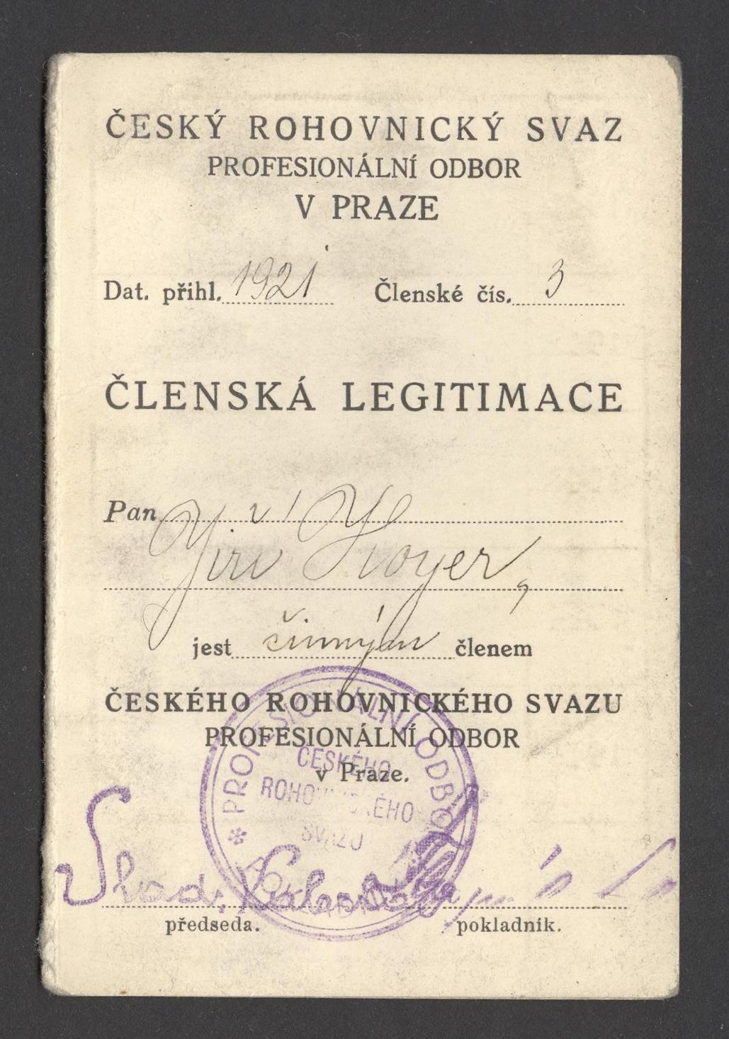 Náhledový obrázek Český rohovnický svaz. Profesionální odbor v Praze - 1