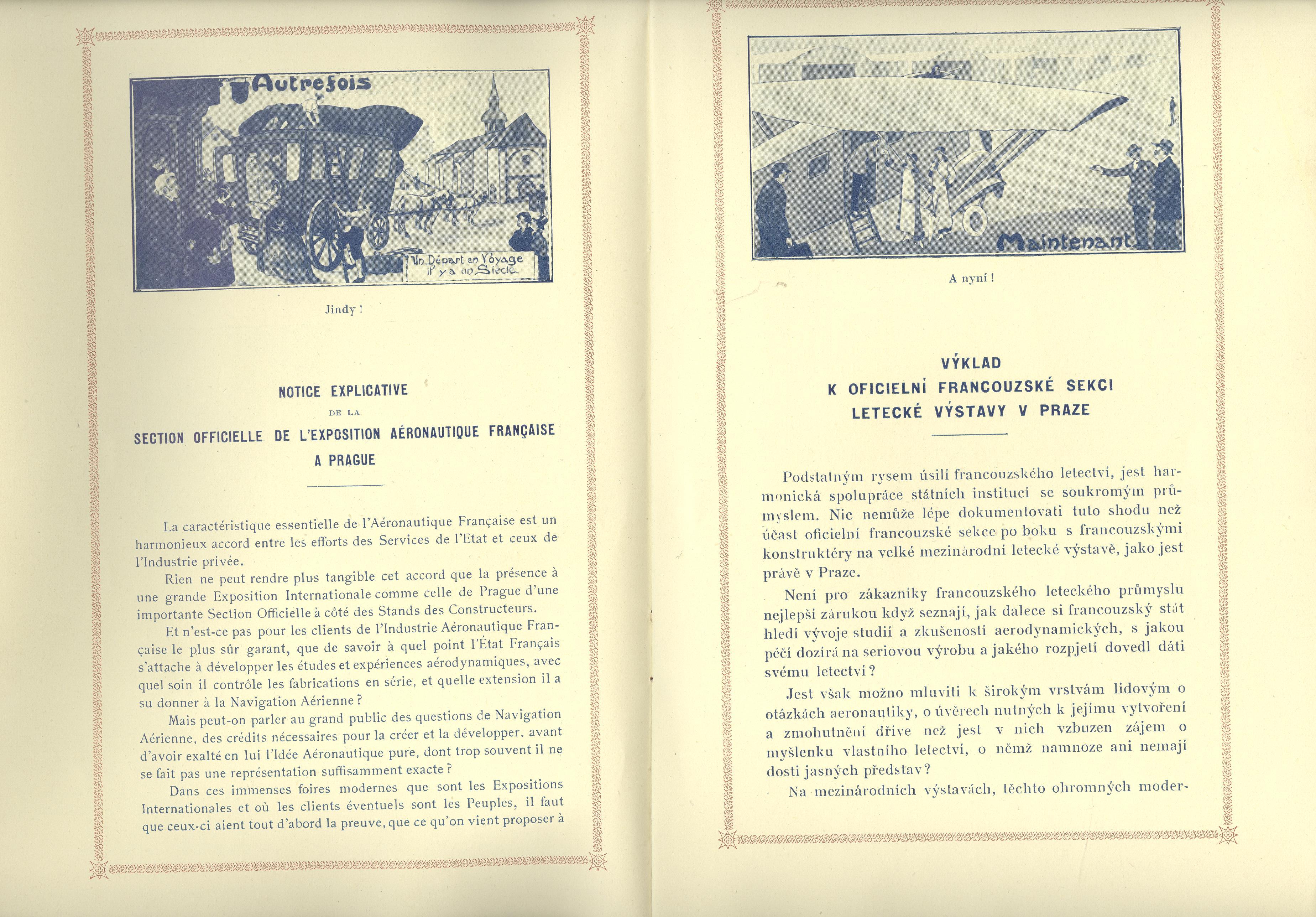Náhledový obrázek Notice de l´Exposition Aéronautique. Officielle Francaise á Prague - 1