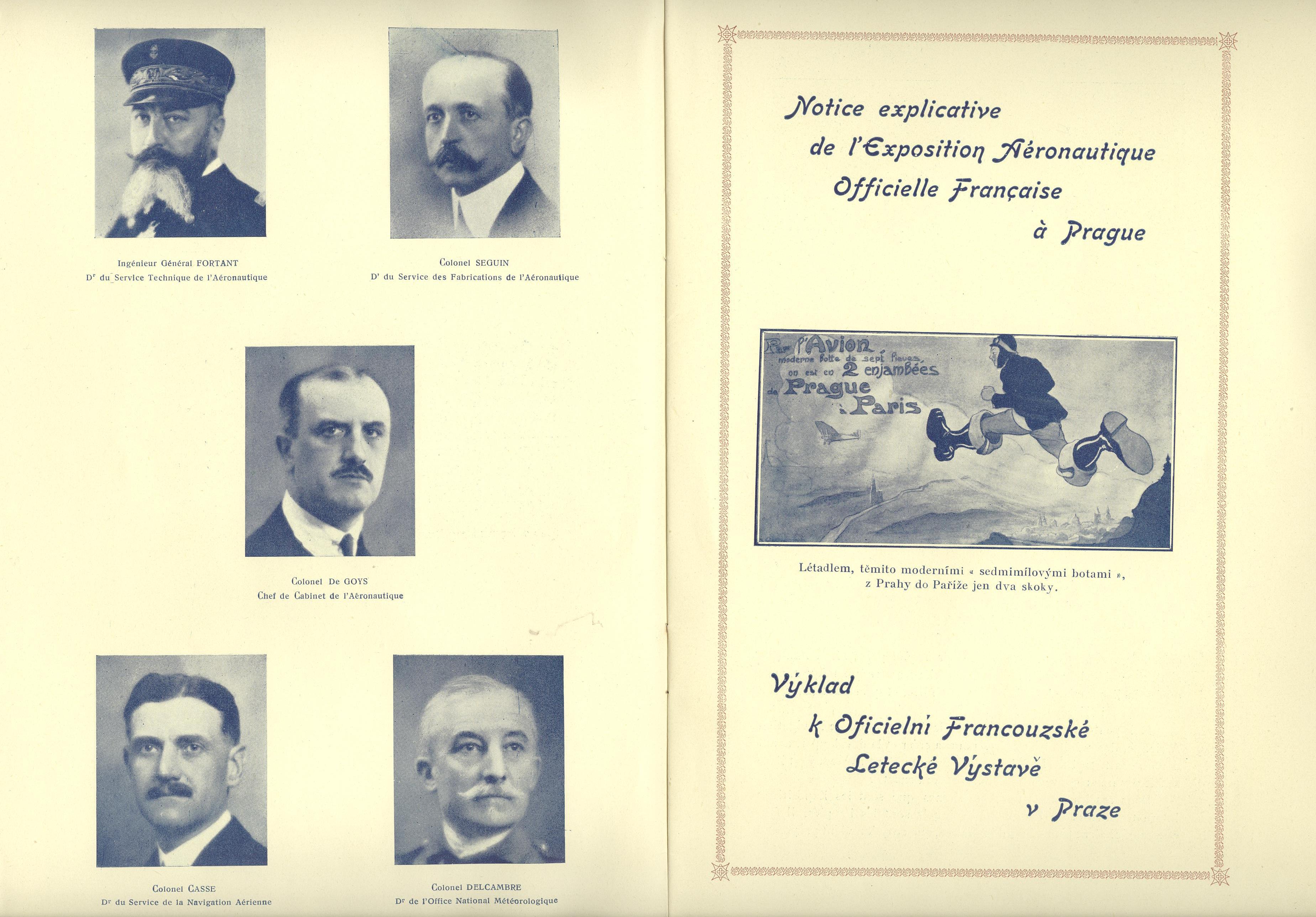Náhledový obrázek Notice de l´Exposition Aéronautique. Officielle Francaise á Prague - 5