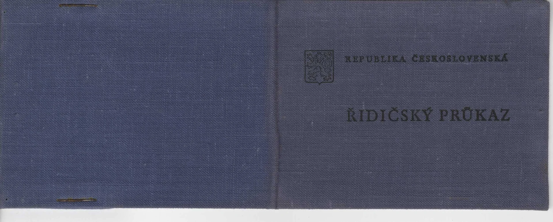 Náhledový obrázek předmětu Řidičský průkaz v modré plátěné vazbě, zaveden v roce 1956 a vydáván do roku 1964