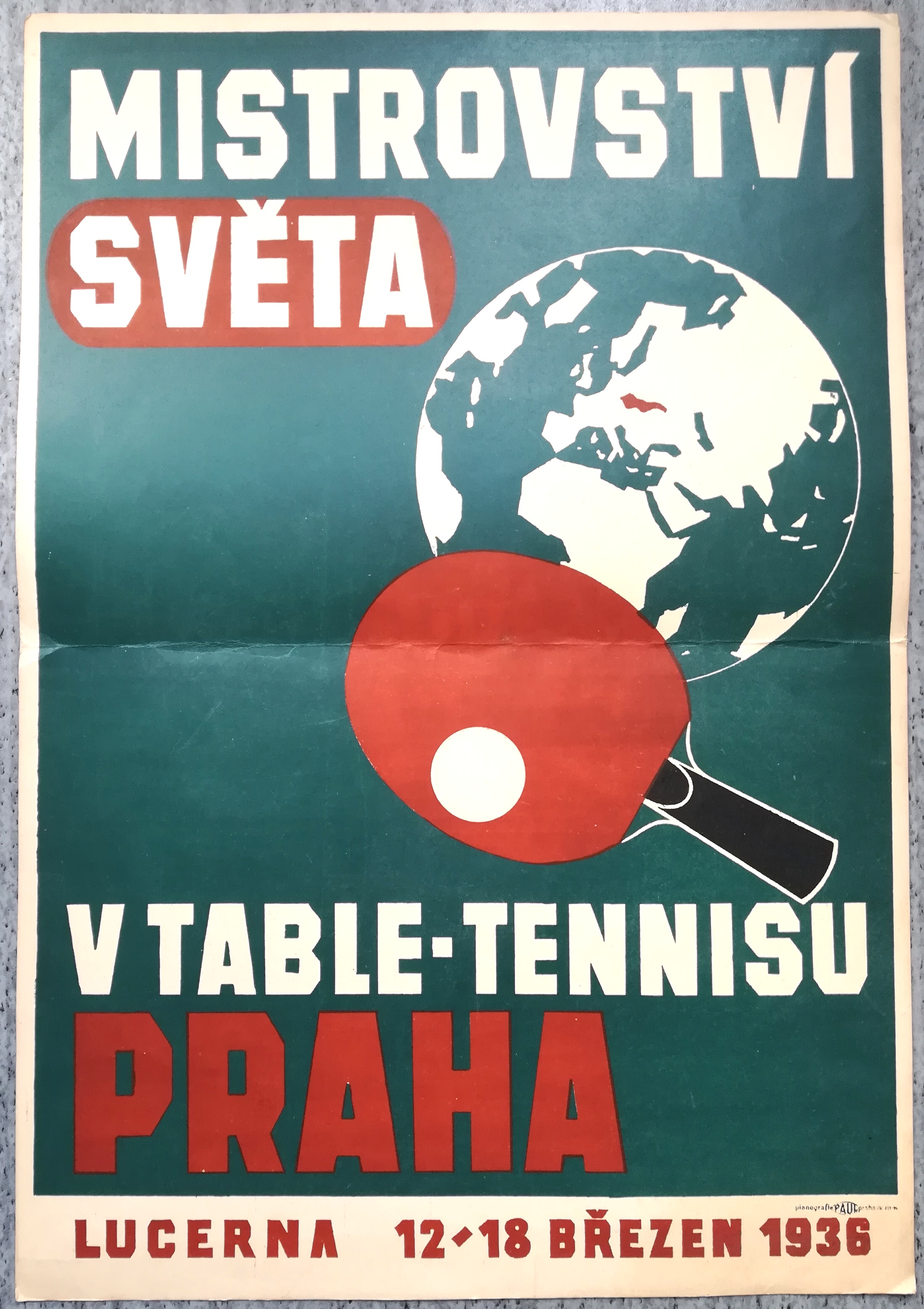 Náhledový obrázek Mistrovství světa v table-tennisu. Praha 1936 - 1