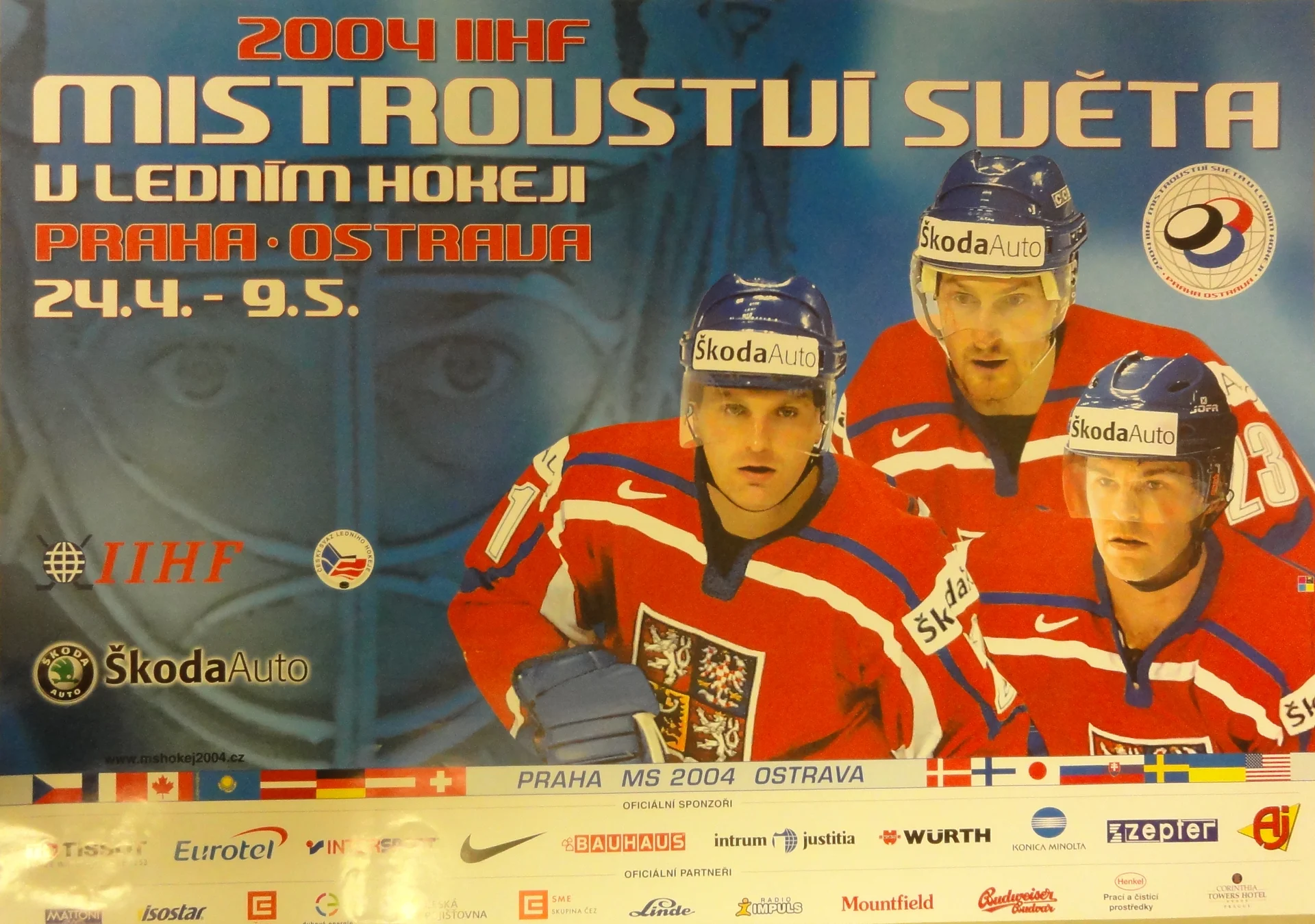 Náhledový obrázek předmětu Mistrovství světa v hokeji. Praha-Ostrava 2004