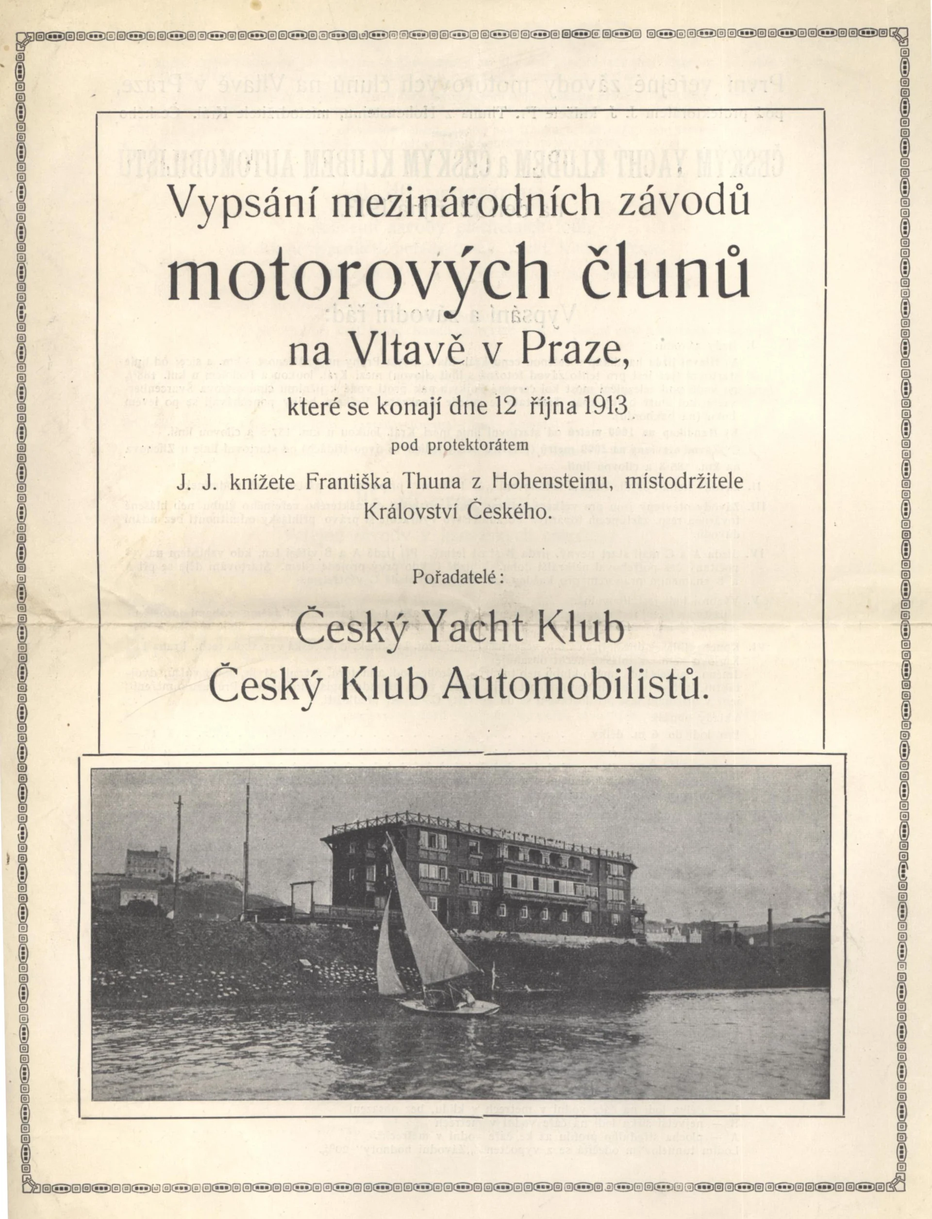 Náhledový obrázek předmětu Mezinárodní závody motorových člunů na Vltavě