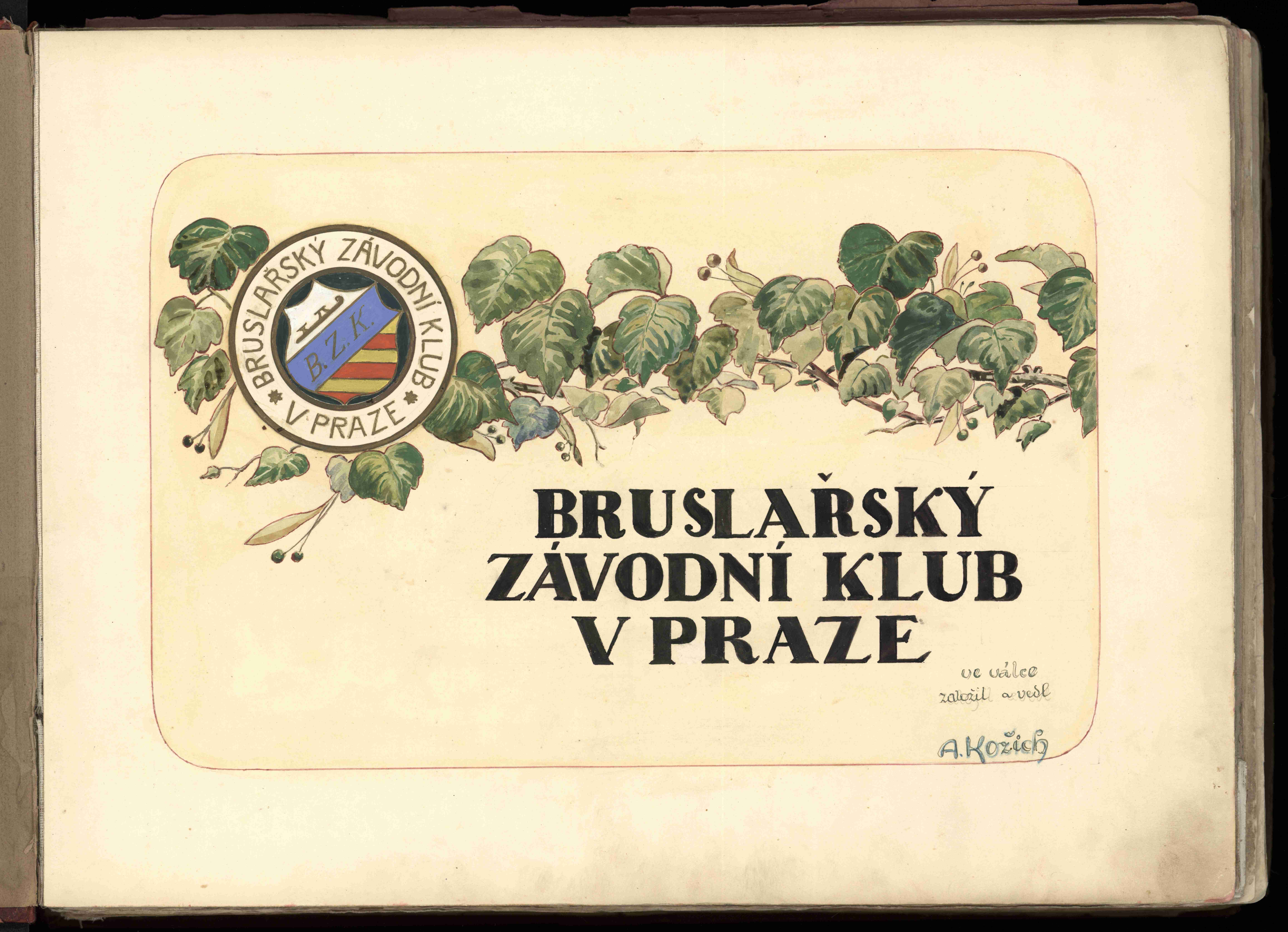 Náhledový obrázek Pamětní kniha Bruslařského závodního klubu I. - 1