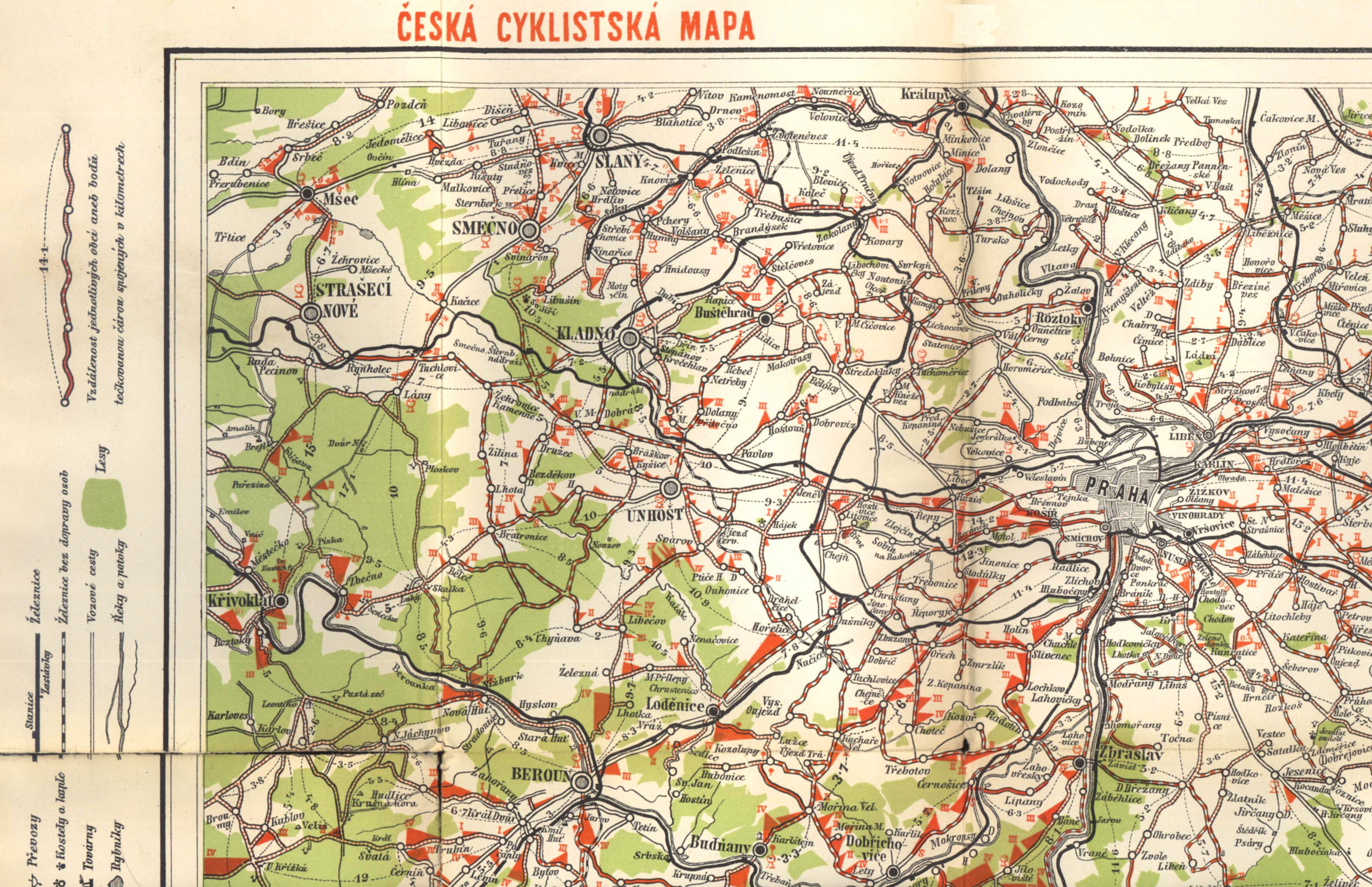 Náhledový obrázek Cyklistská mapa. List V. Praha - 2