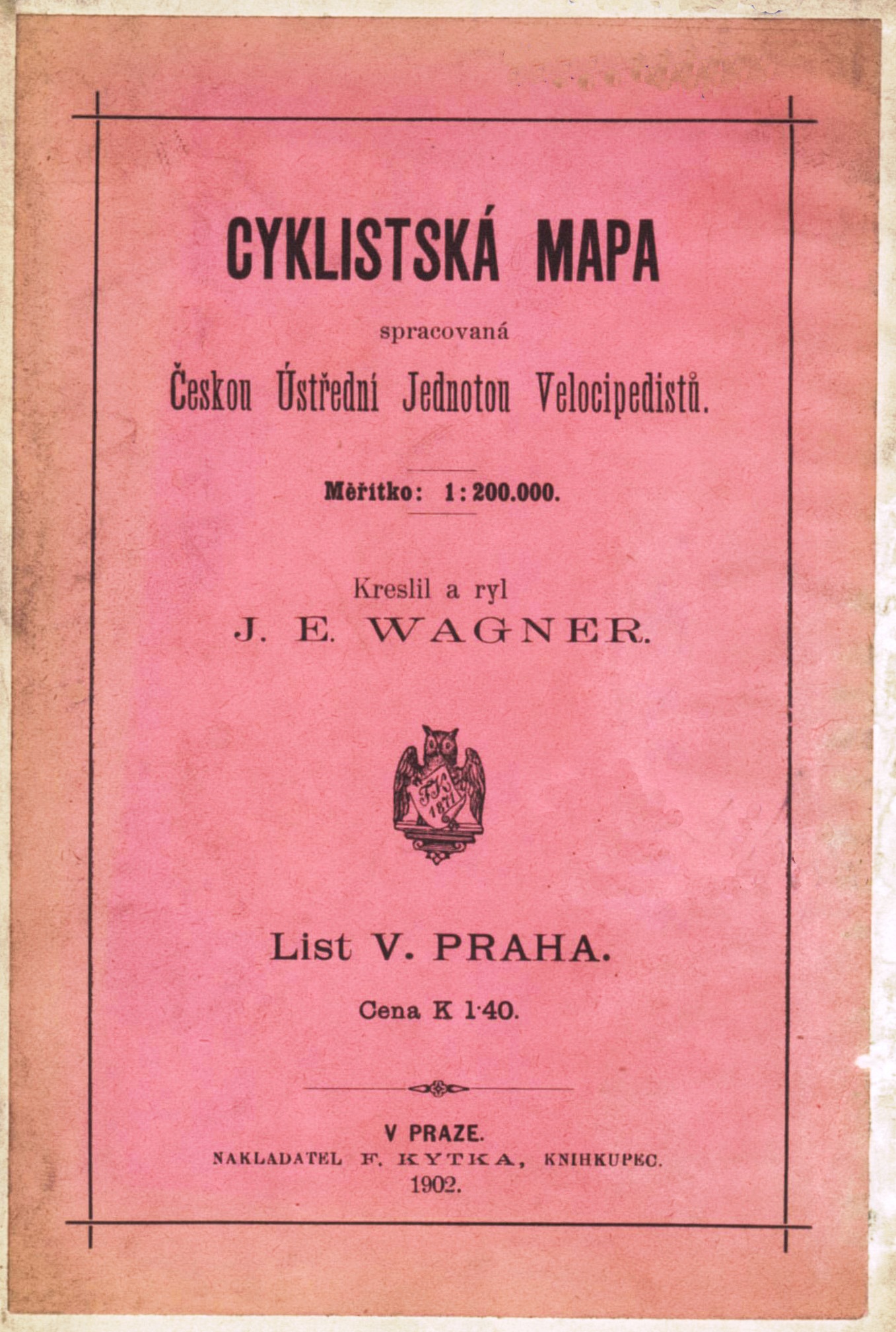 Náhledový obrázek Cyklistská mapa. List V. Praha - 1