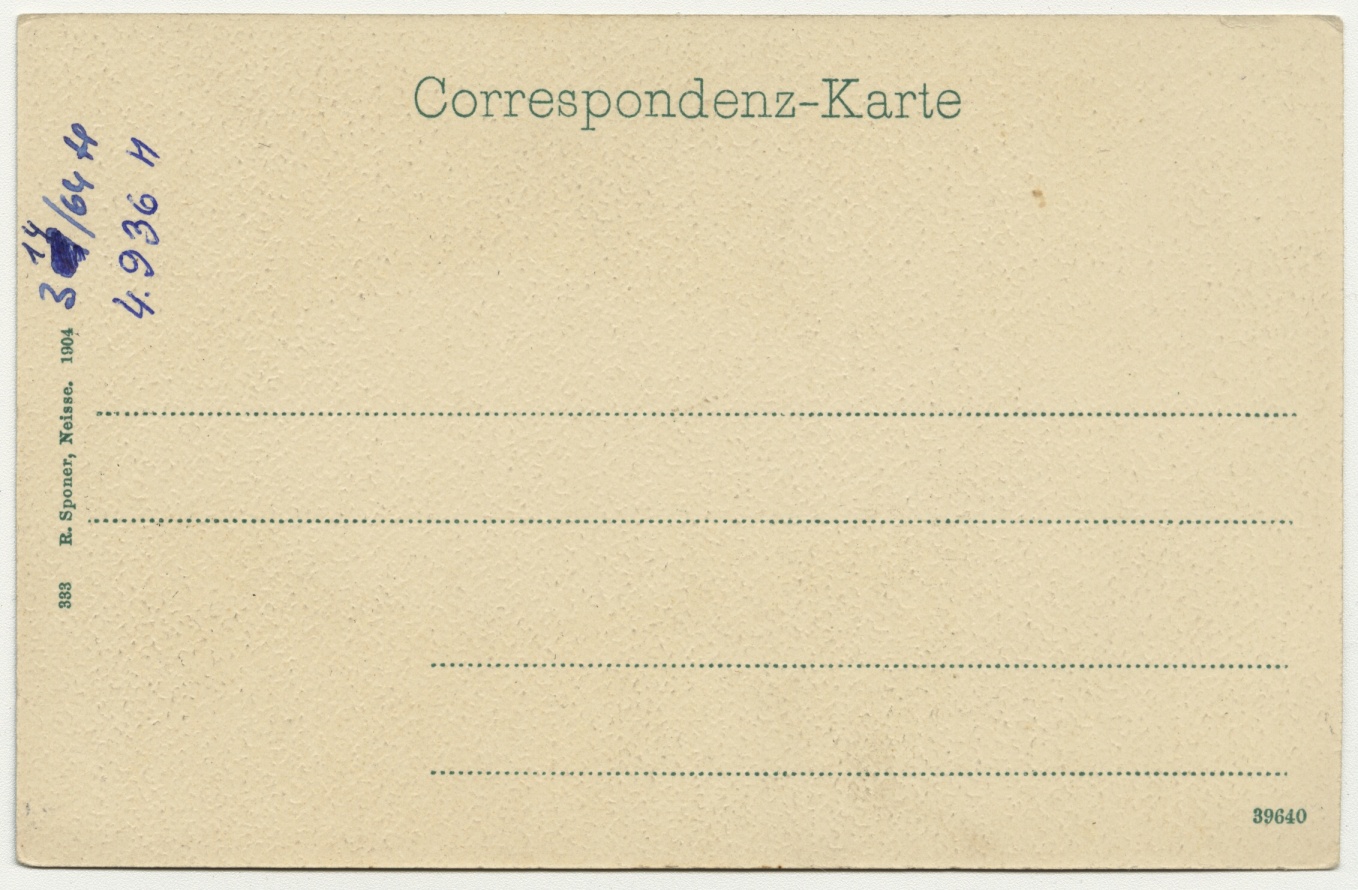 Náhledový obrázek Reprodukce obrazu K. Riedela: Vincenz Priessnitz na poštovní dopisnici (1904) - 2