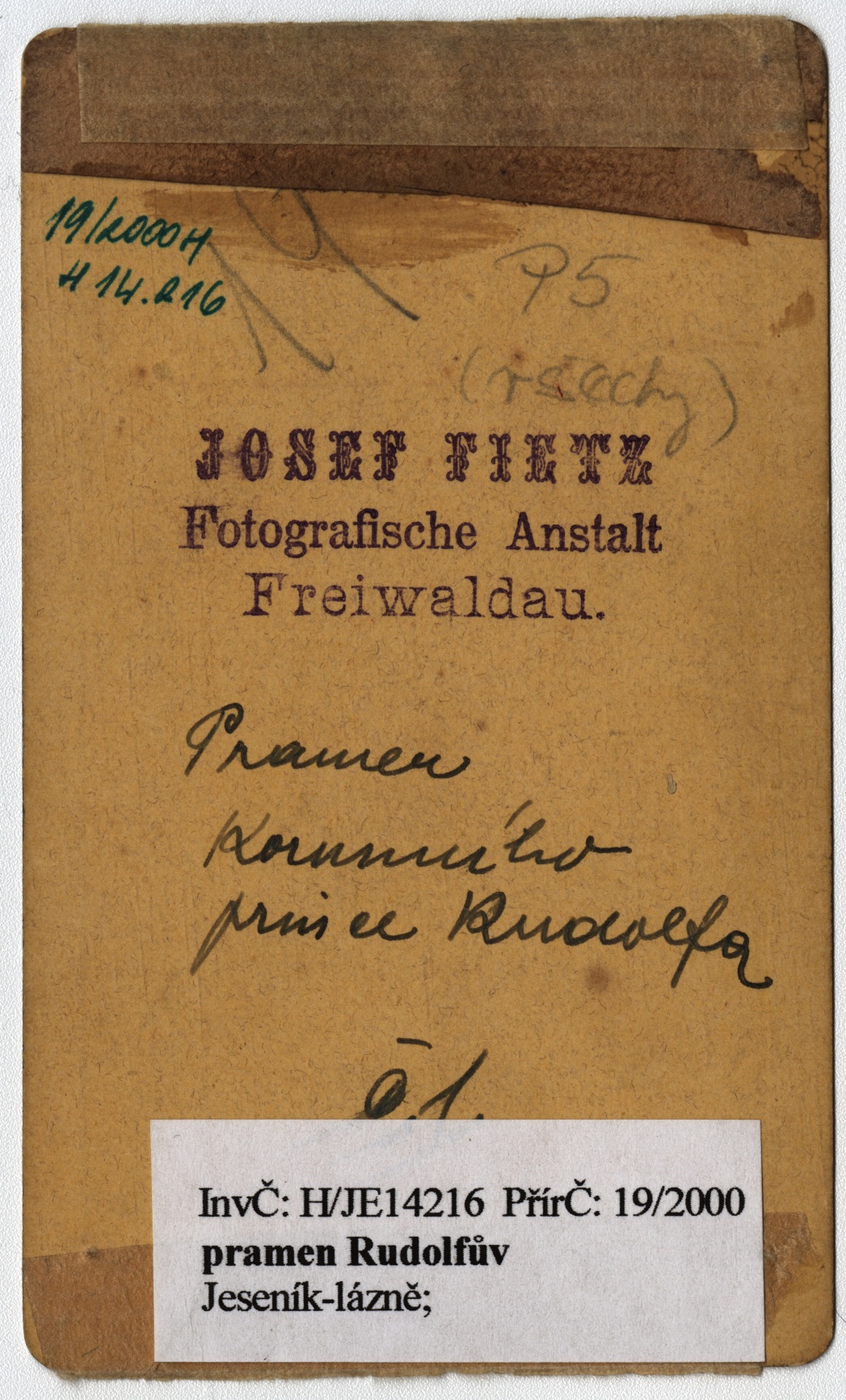Náhledový obrázek Rudolfův pramen / Kronprinz Rudolf Quelle v Lázních Jeseník (2. pol. 19. století) - 2
