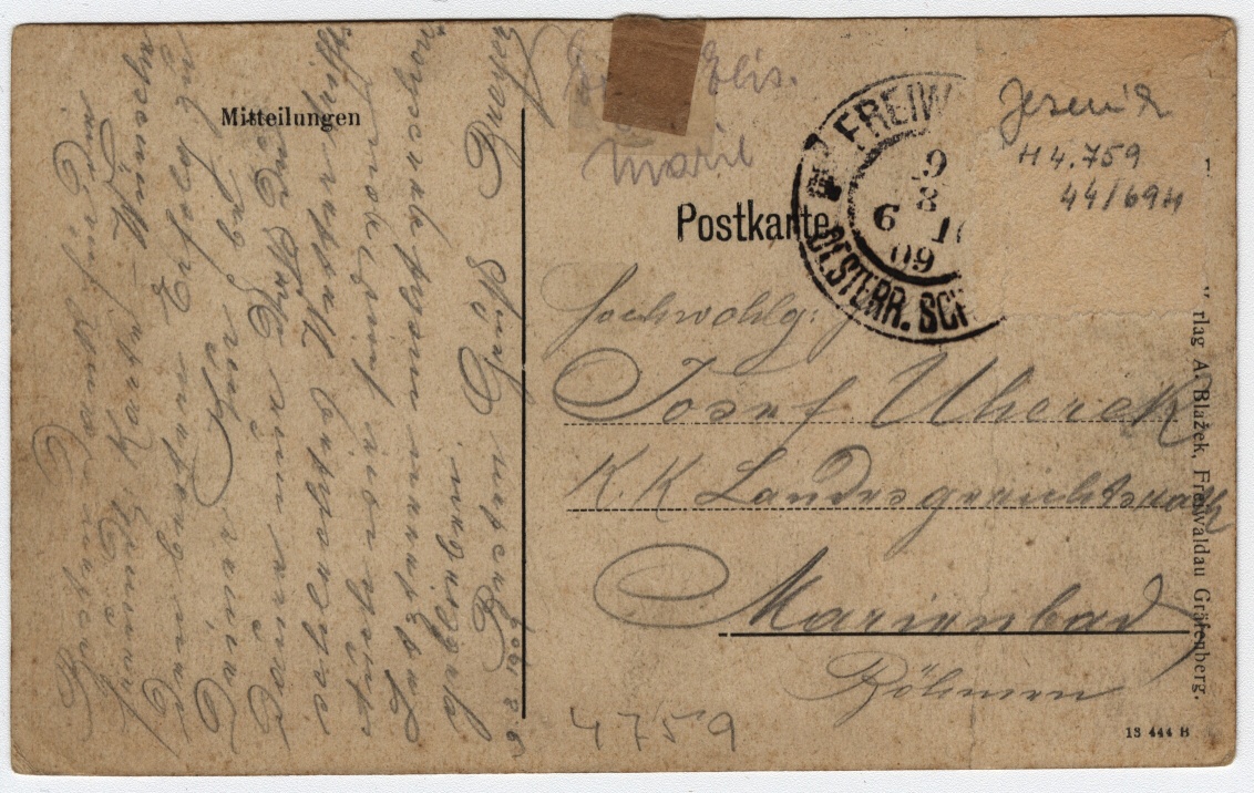 Náhledový obrázek Lázeňské objekty v Lázních Jeseník a tzv. Kolonie Gräfenberg (poč. 20. století) - 2