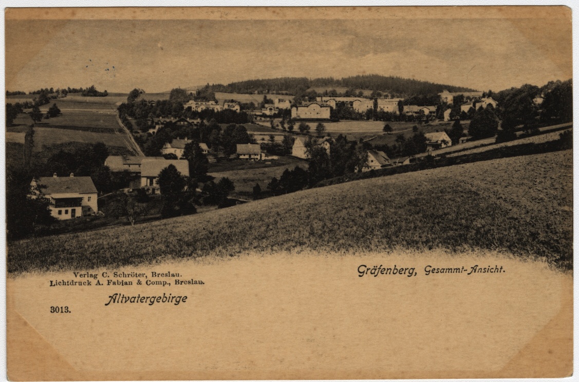 Náhledový obrázek Lázně Jeseník a Kolonier Gräfenberg na dobové pohlednici - 1