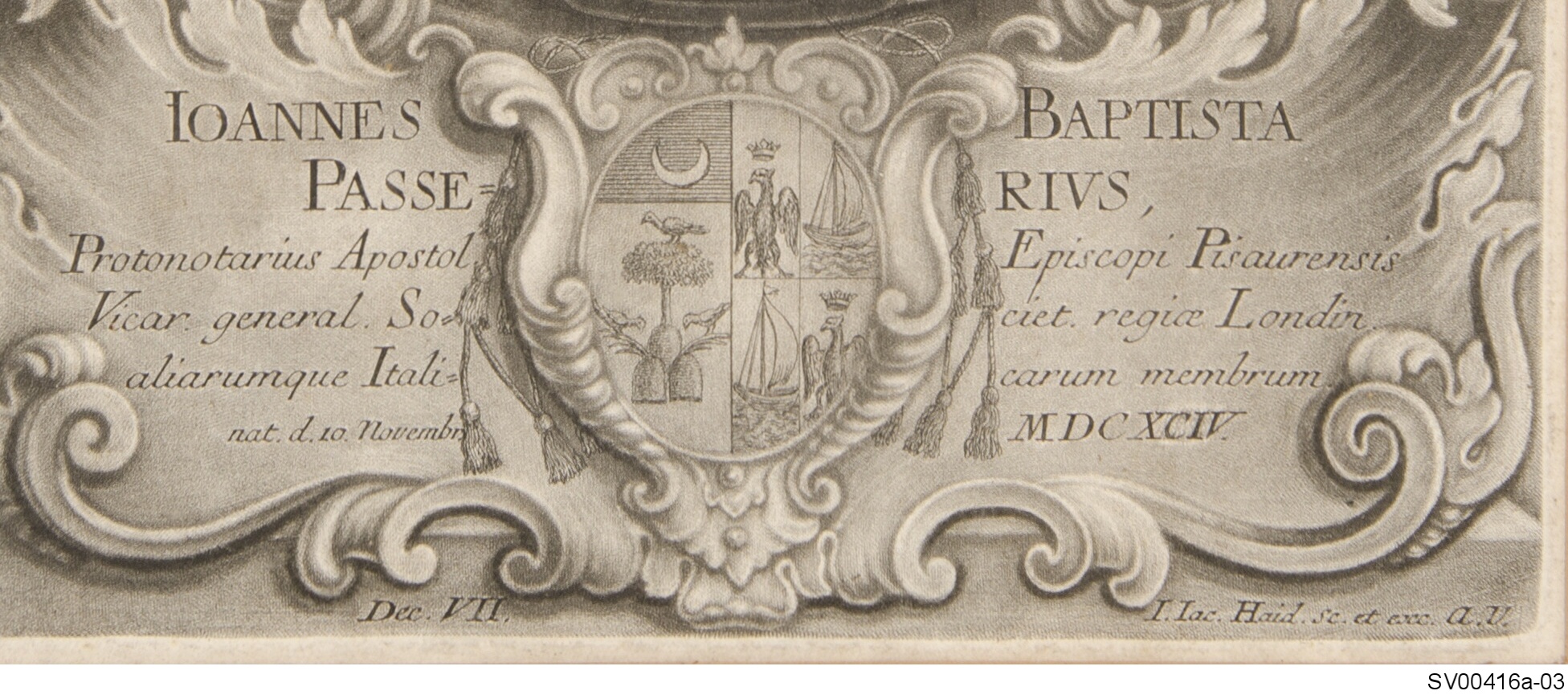 Náhledový obrázek Grafika. Podobizna Giovanni Battista Passeri. - 2
