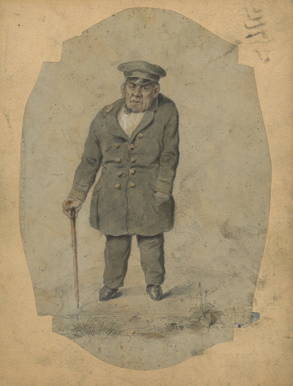 Náhledový obrázek Karikatura lázeňského hosta (akvarel) - 1
