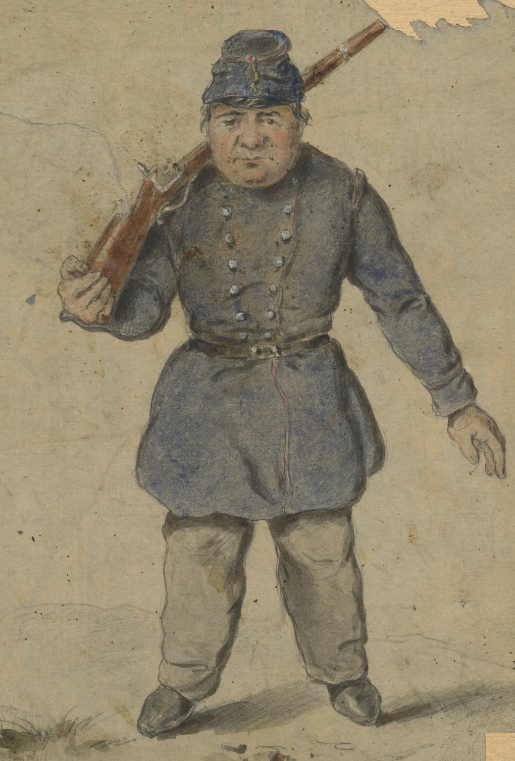 Náhledový obrázek Karikatura lázeňského hosta (akvarel) - 2